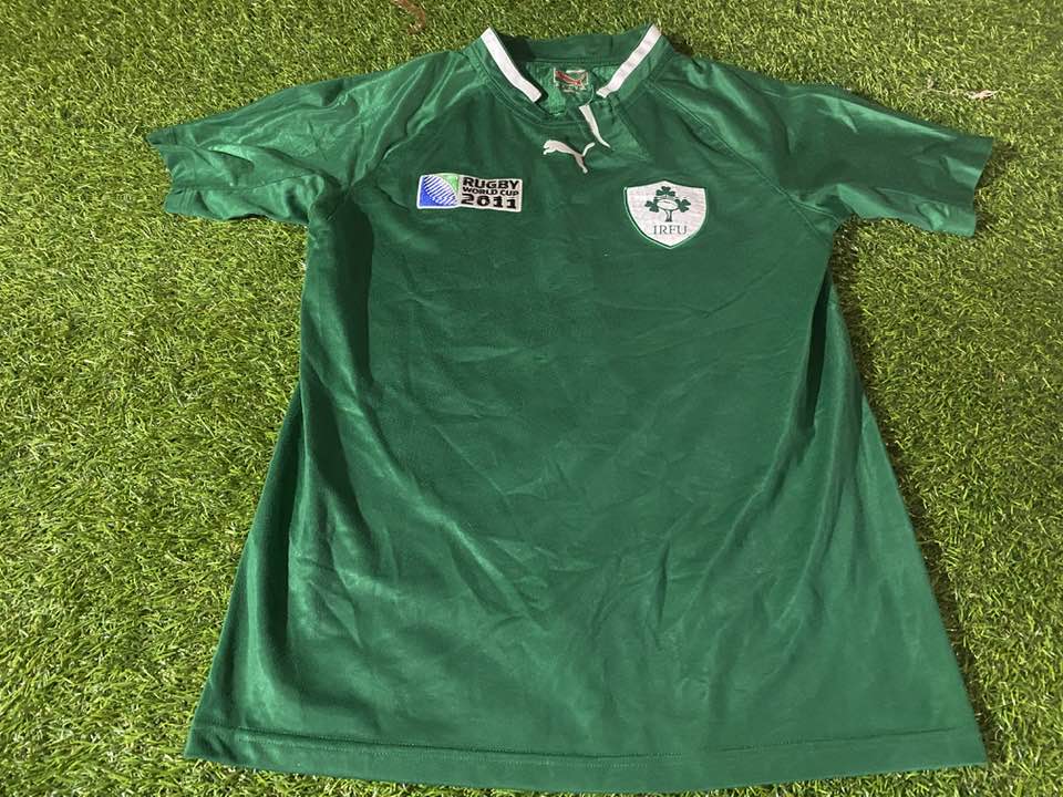 Ireland Eire Irish Rugby Union Youths / X Small Mans Puma World Cup 2011 Jersey