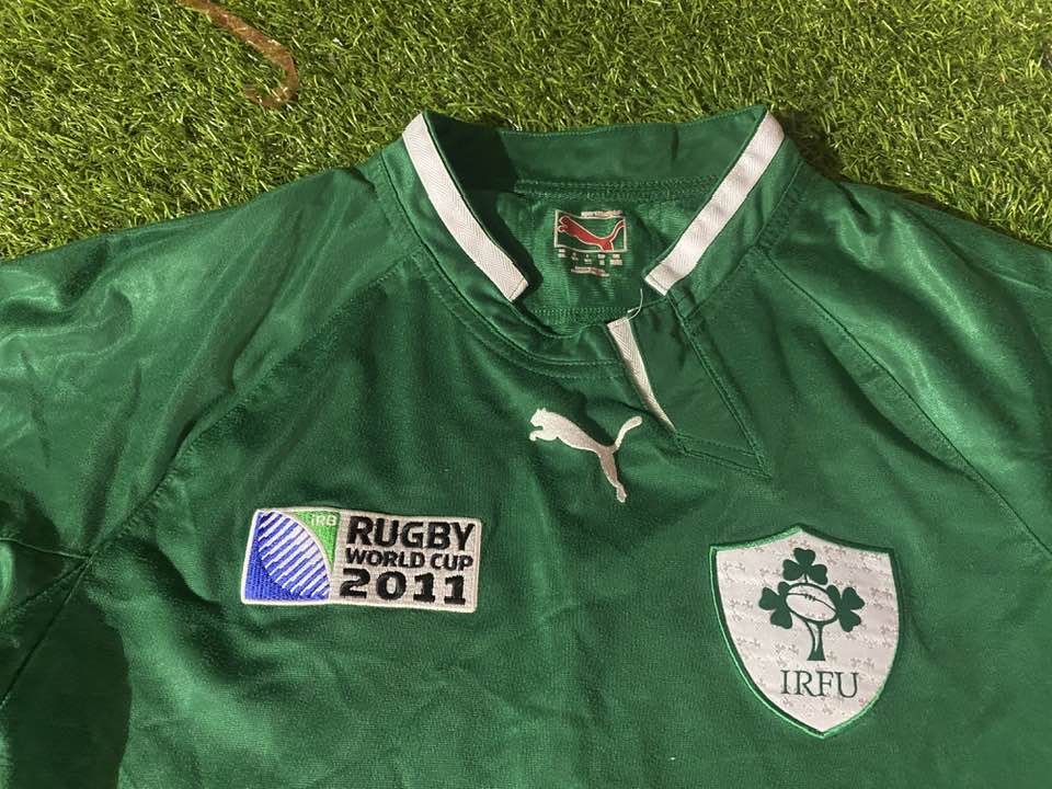 Ireland Eire Irish Rugby Union Youths / X Small Mans Puma World Cup 2011 Jersey