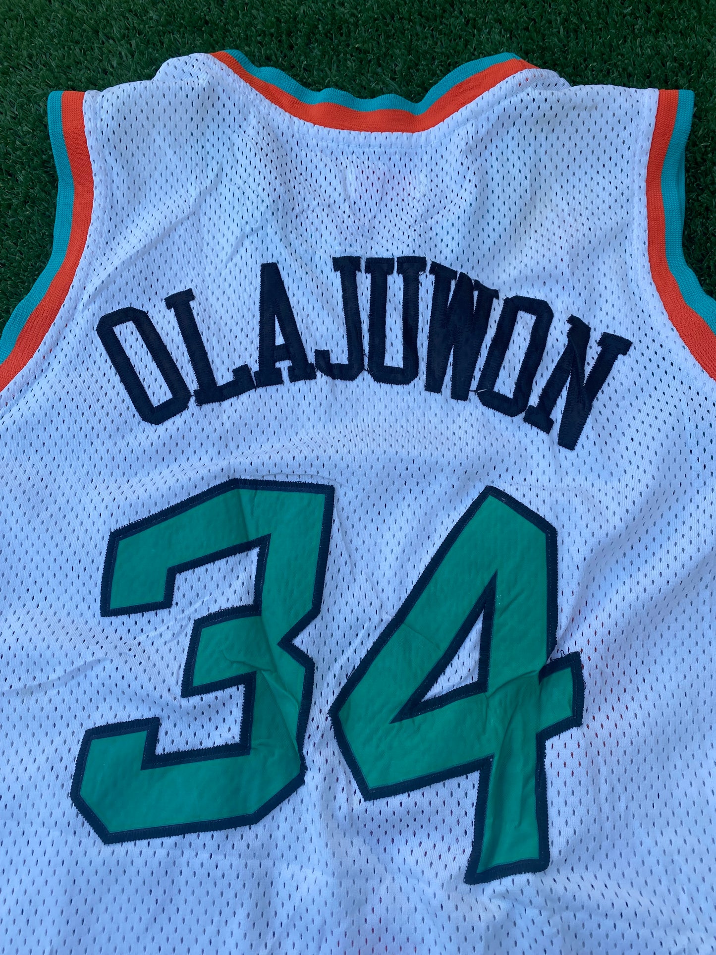NBA All Stars 1996 Basketball USA Rare Vintage Large Mans Hakeem Olajuon no34 Jersey