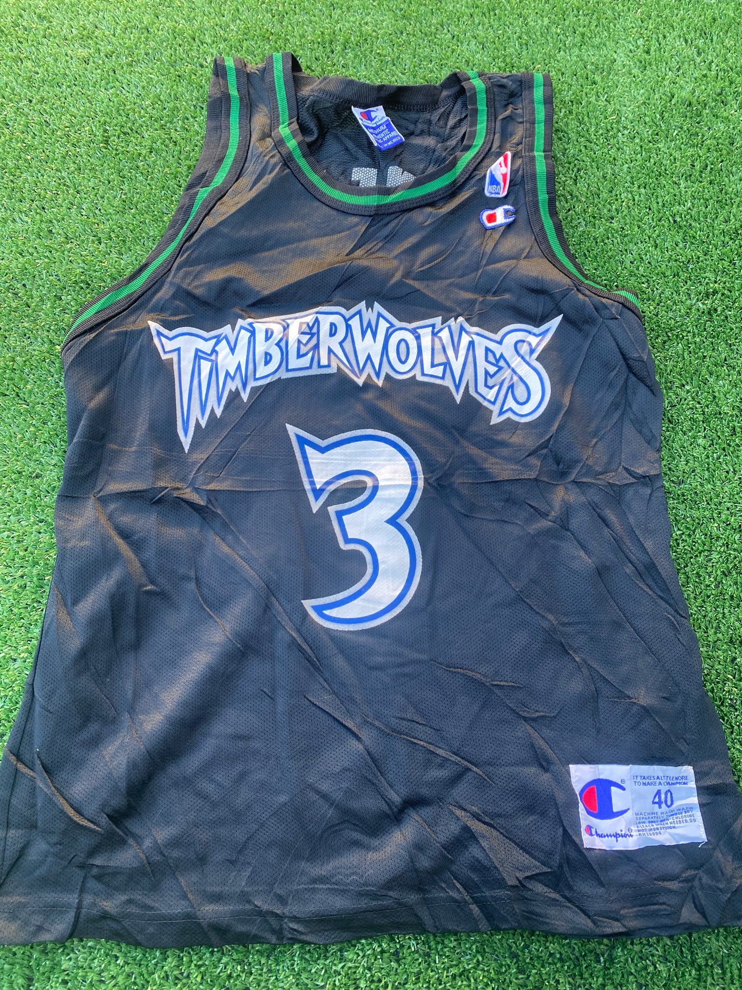 Minnesota Timberwolves NBA Basketball USA Small Mans Avery no3 Champion Made Jersey