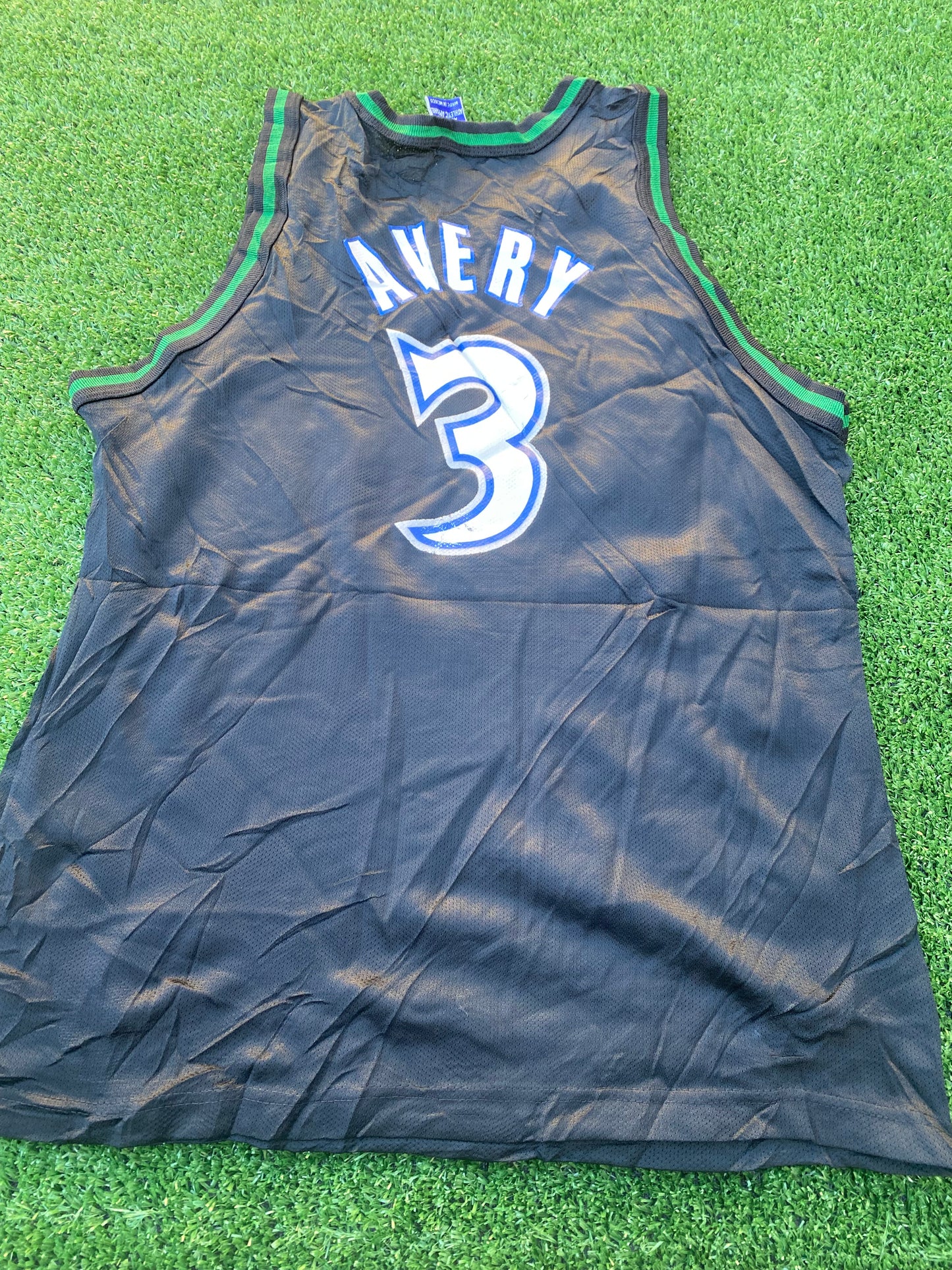 Minnesota Timberwolves NBA Basketball USA Small Mans Avery no3 Champion Made Jersey