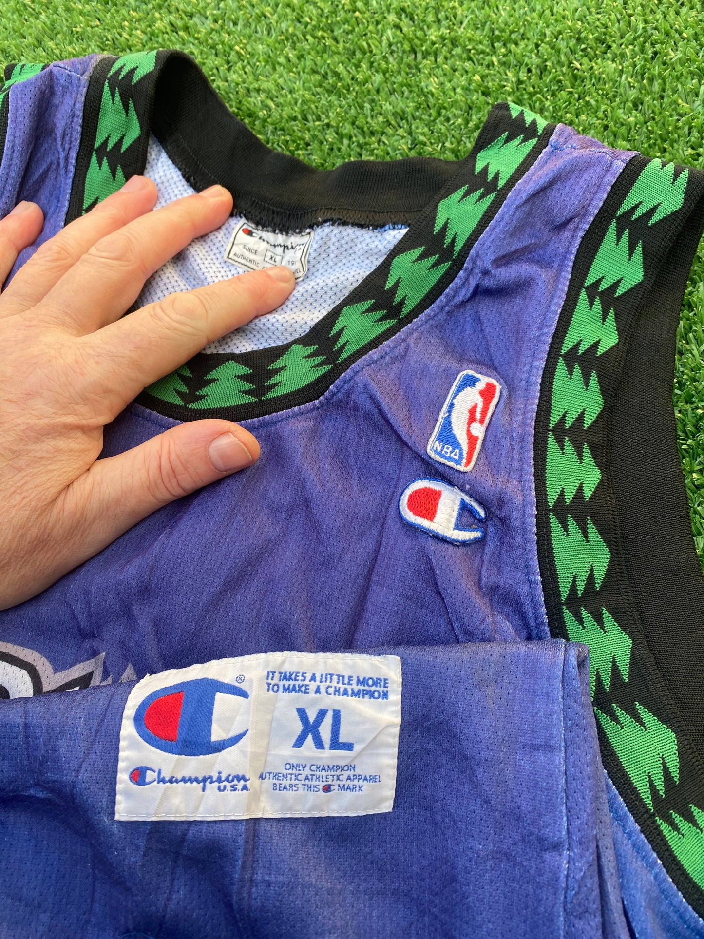 Minnesota Timberwolves NBA Basketball USA Large Mans Vintage Kevin Garnet no21 Champion Jersey