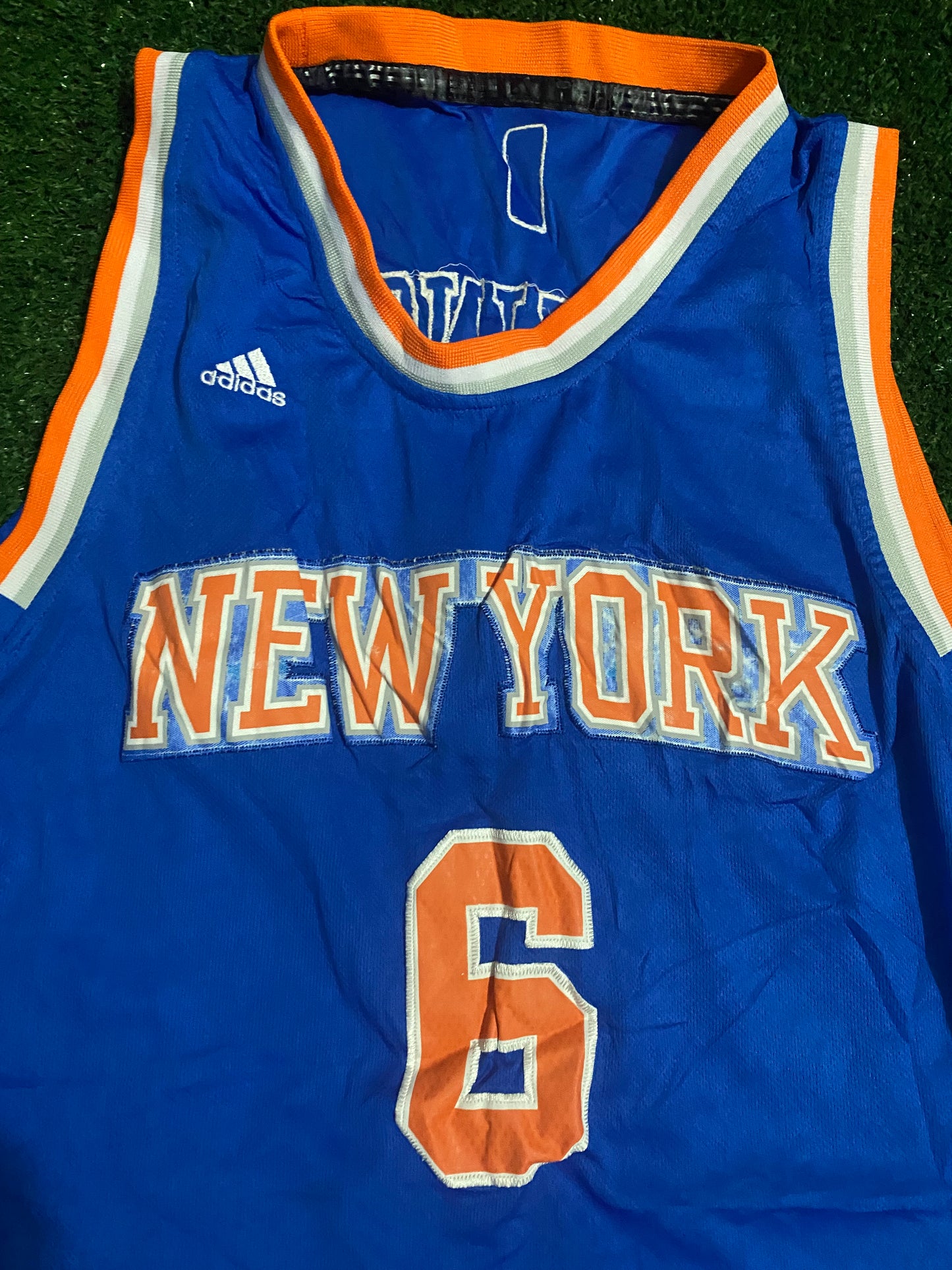 New York Knicks NBA Basketball USA Large Mans Porzingis no6 Adidas Made Jersey