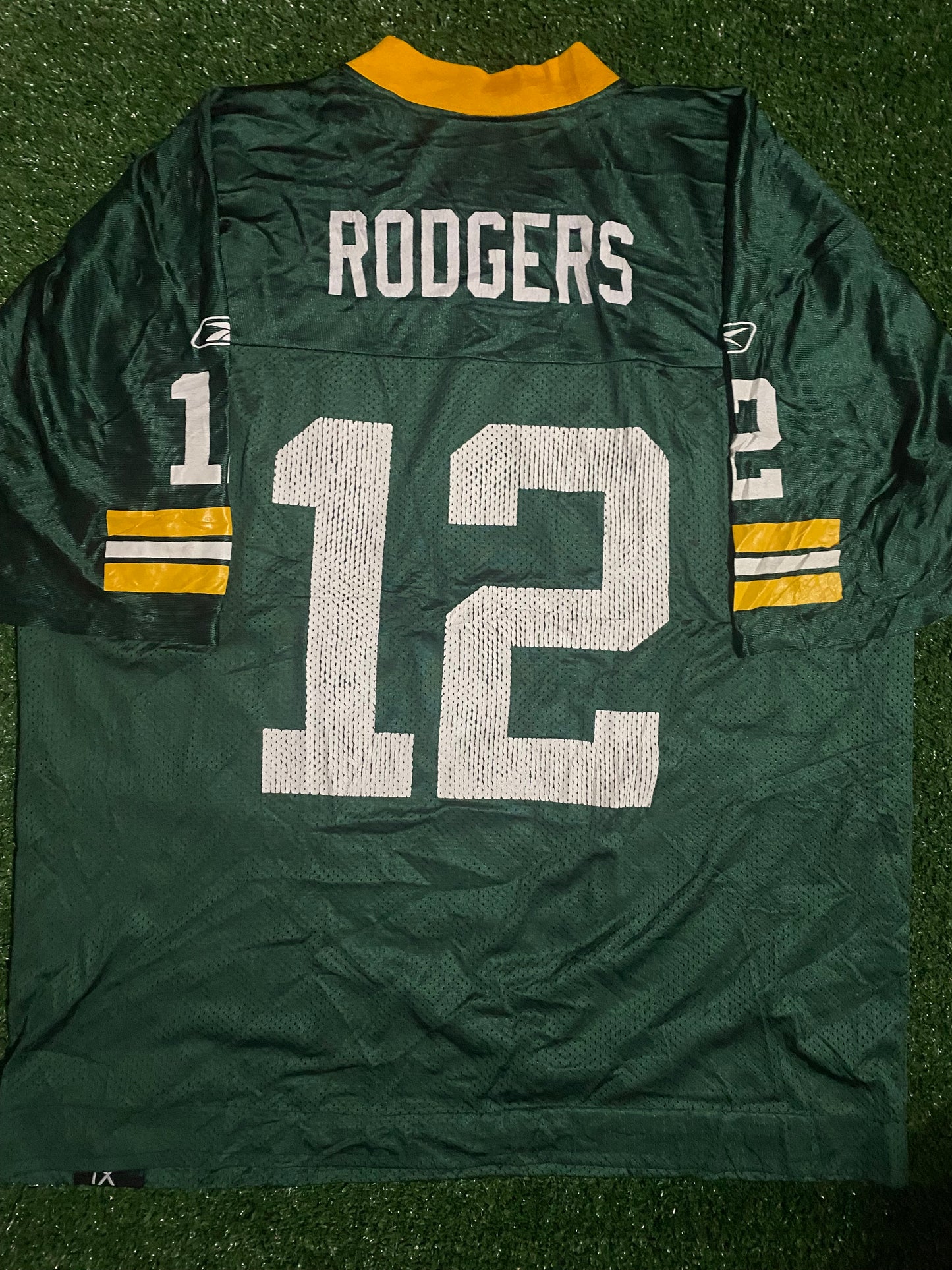 Green Bay Packers NFL American Football USA XL Extra Large Mans Vintage Rodgers no12 Reebok Jersey