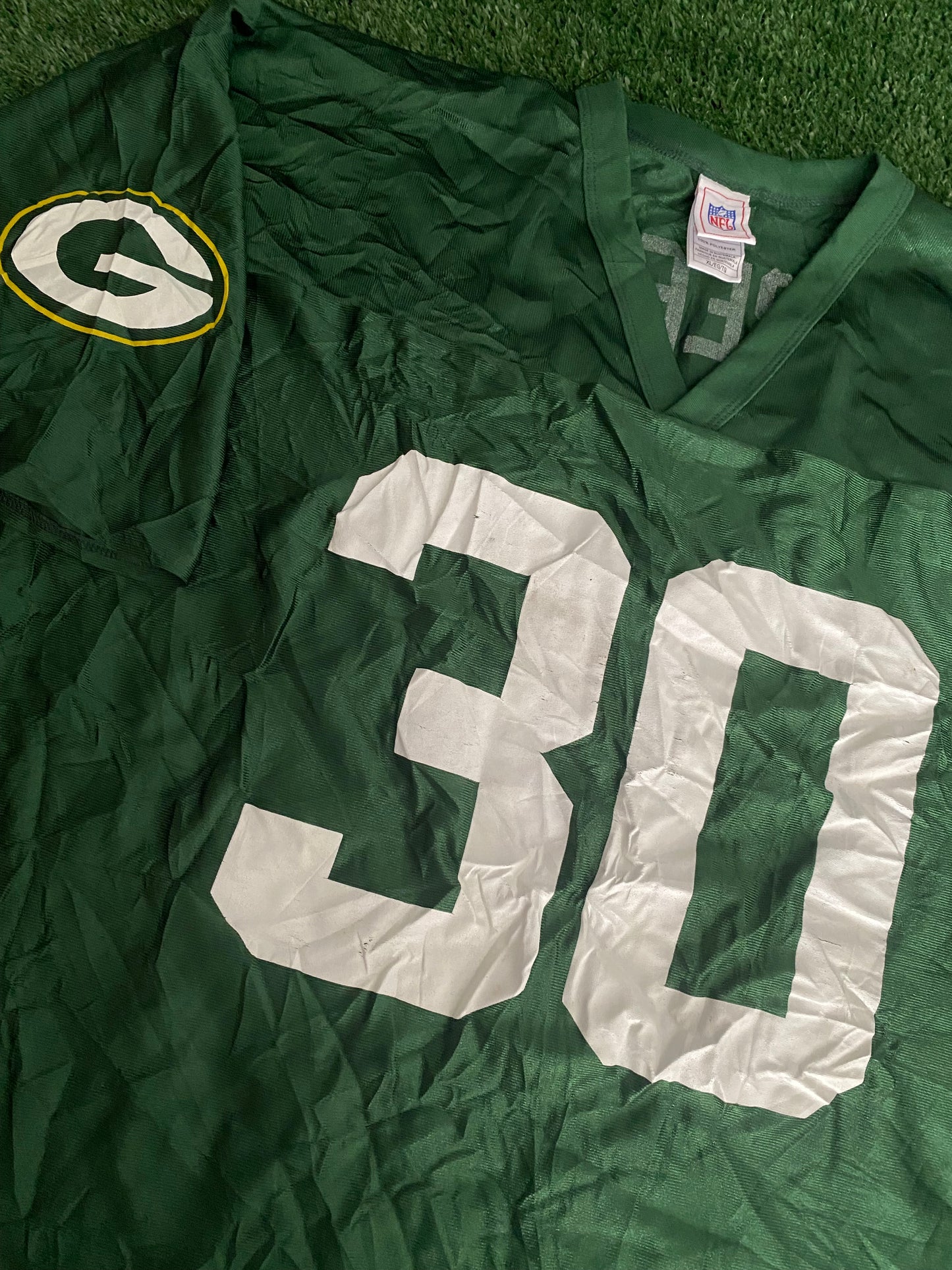 Green Bay Packers NFL American Football USA Green no30 XL Extra Large Mans Jersey