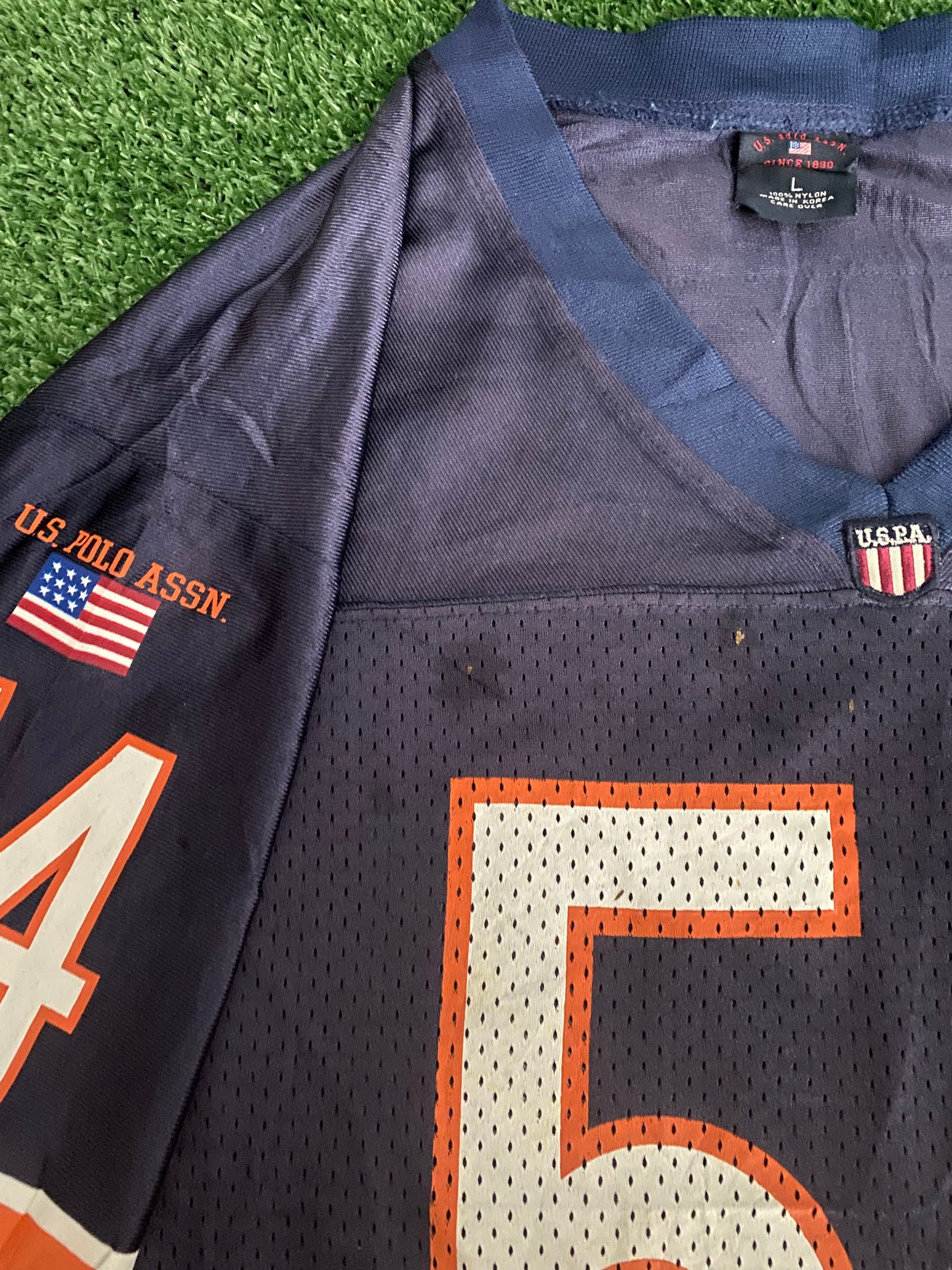 Chicago Bears NFL American Football USA Large Mans US Polo Association Made Jersey