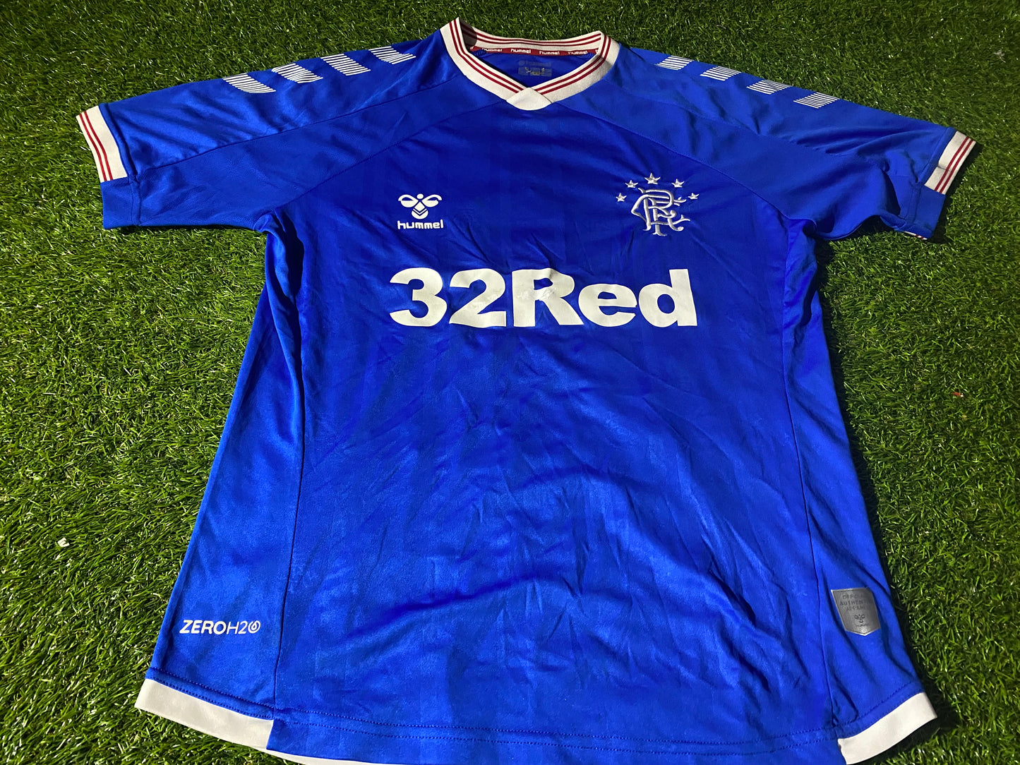 Glasgow Rangers Scotland Football Medium Mans Hummel Made Home Jersey