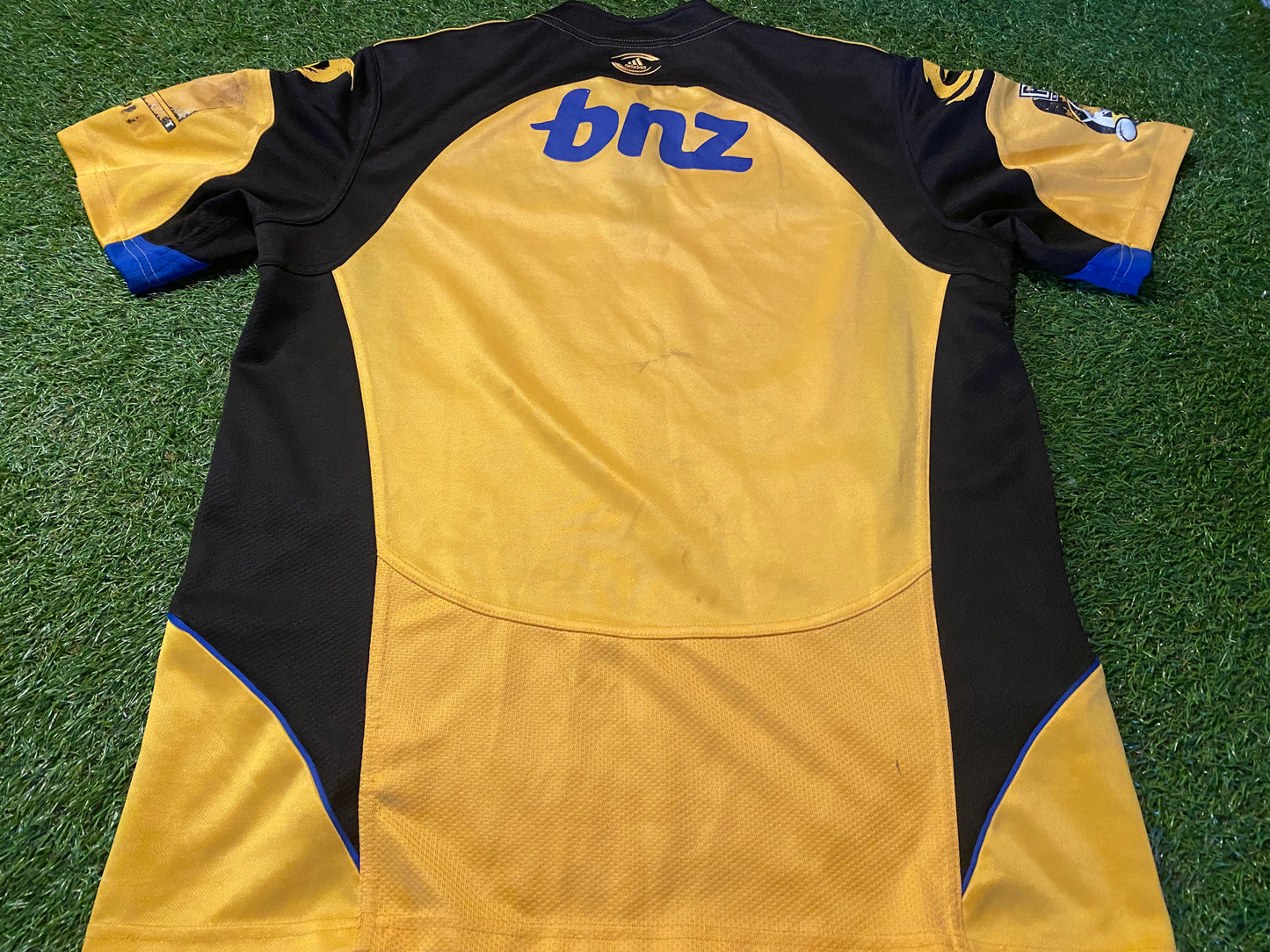 The Hurricanes New Zealand Rugby Union Football Large Mans Adidas Made Jersey