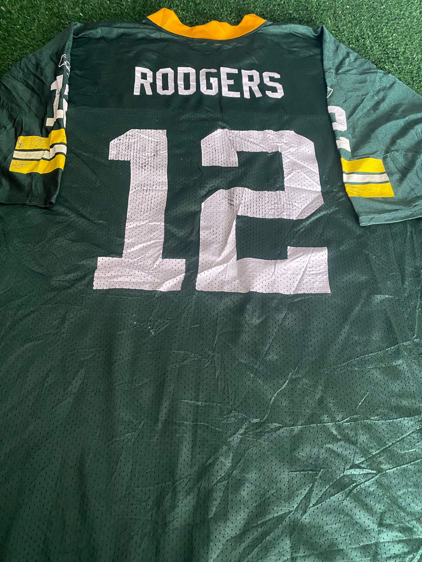 Green Bay Packers NFL American Football USA Large Mans Reebok Made Rodgers no12 Jersey