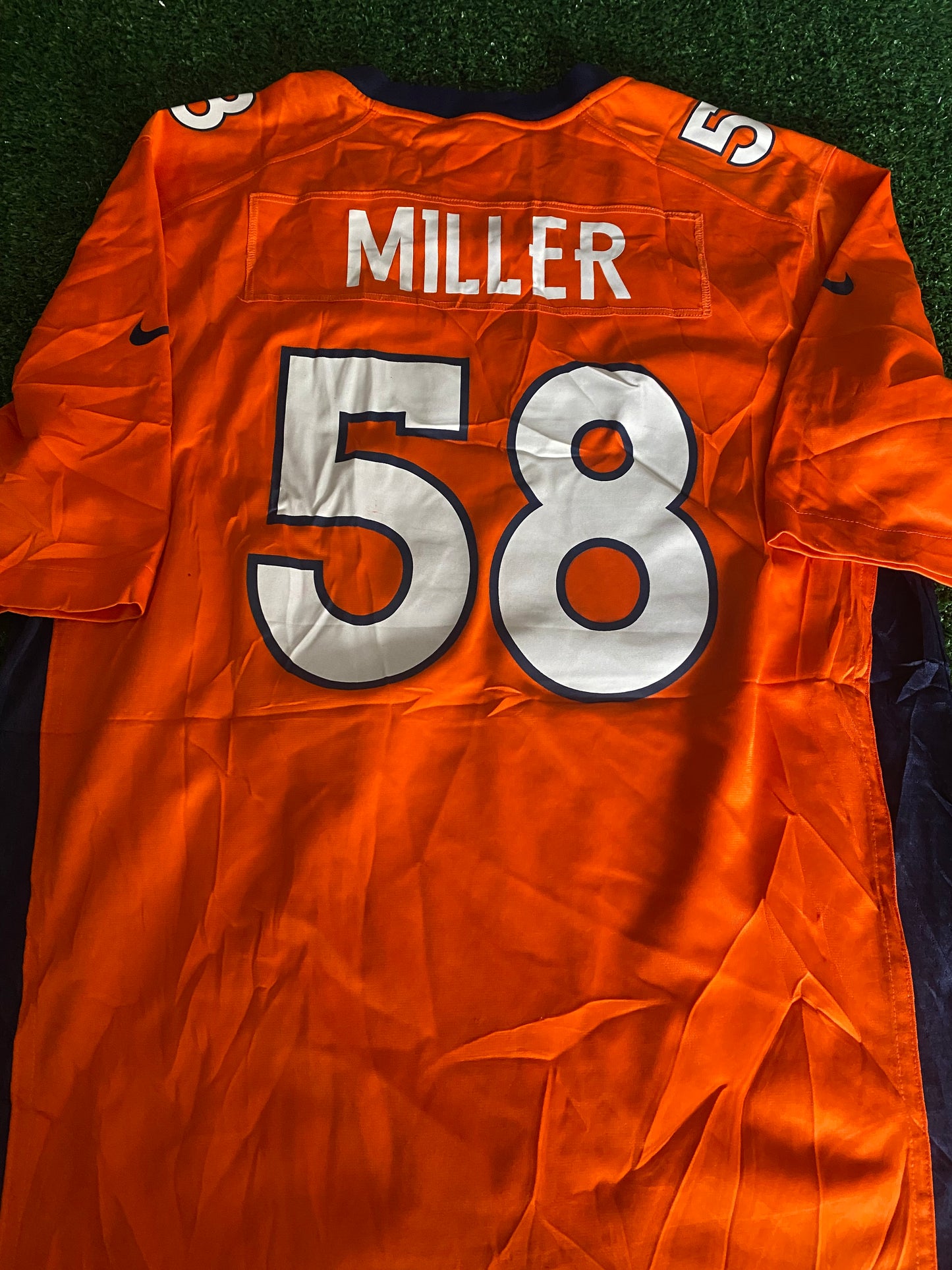 Denver Broncos NFL American Football USA Large Mans Miller no58 Nike On Field Jersey