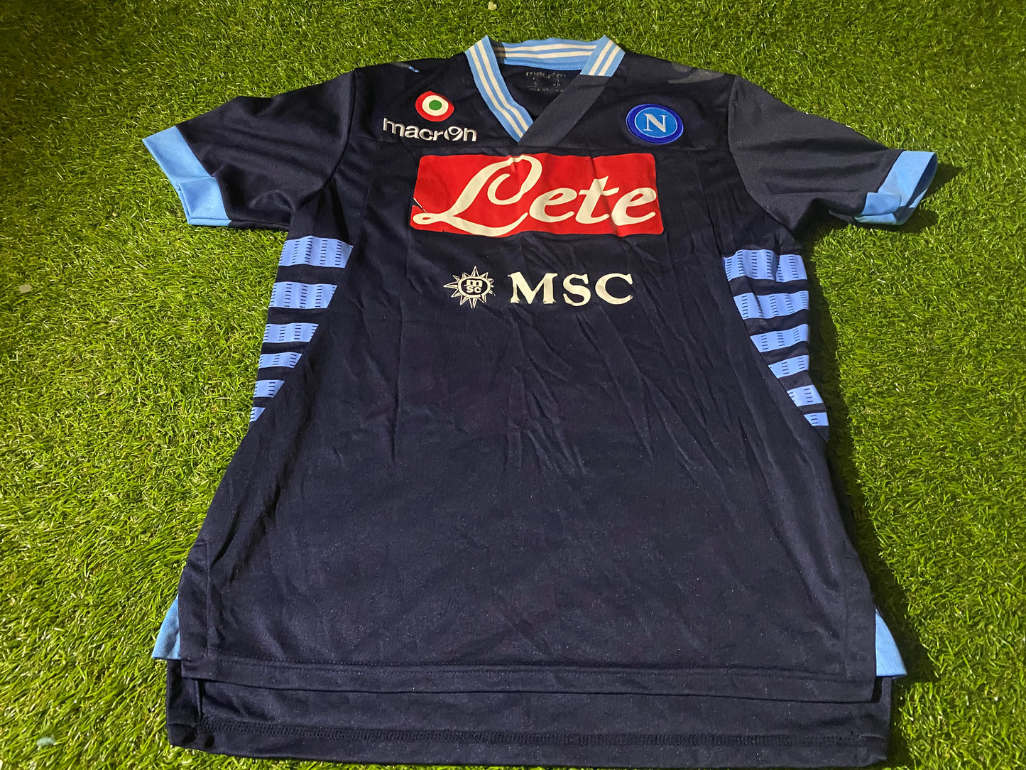 Napoli FC Italy Italia Serie A Soccer Football Small Mans Macron Made Jersey