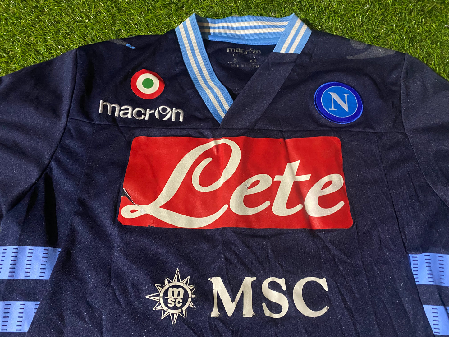 Napoli FC Italy Italia Serie A Soccer Football Small Mans Macron Made Jersey