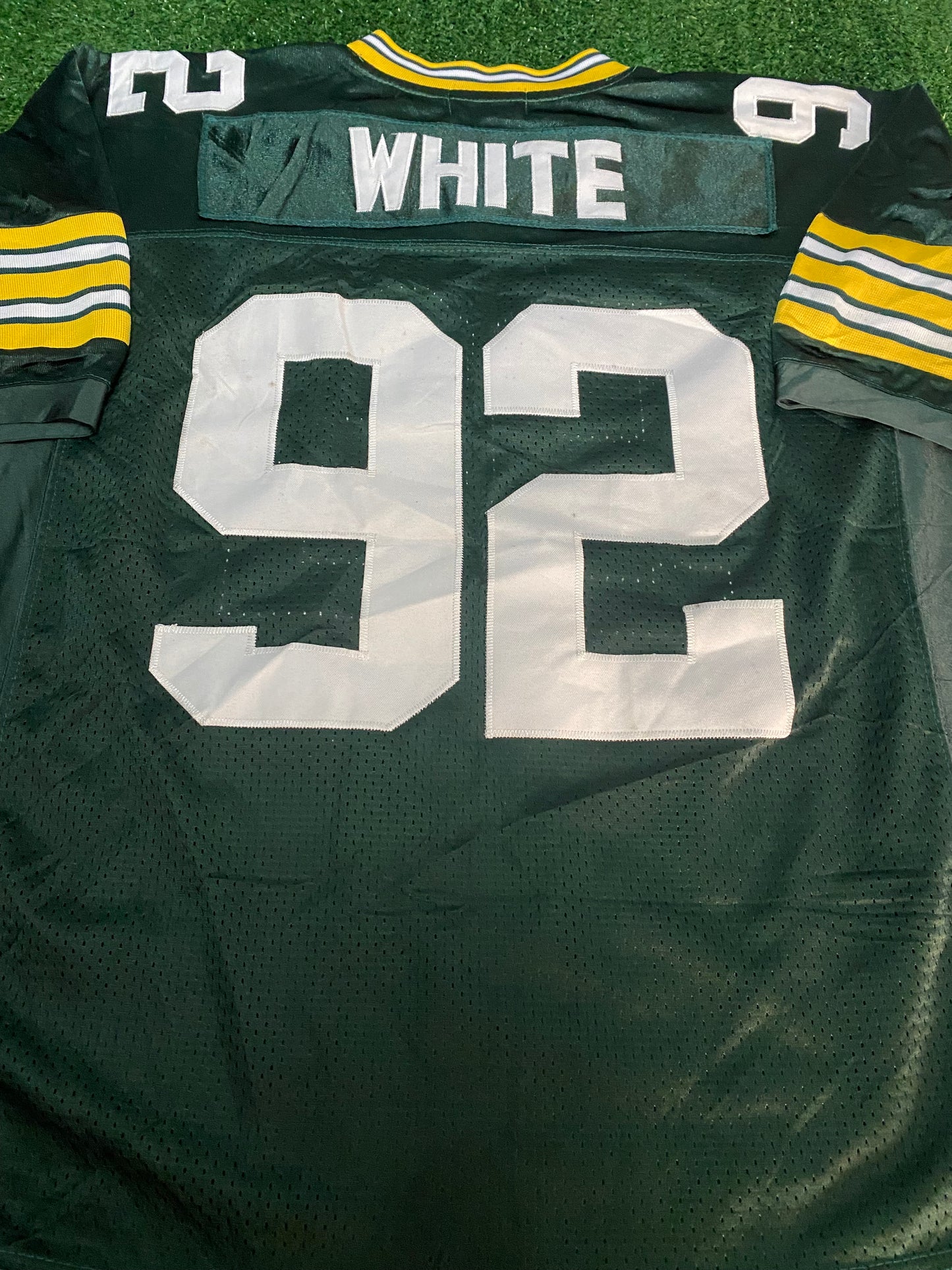 Green Bay Packers USA NFL American Football Large Mans 1993 Rare Vintage White no92 Jersey