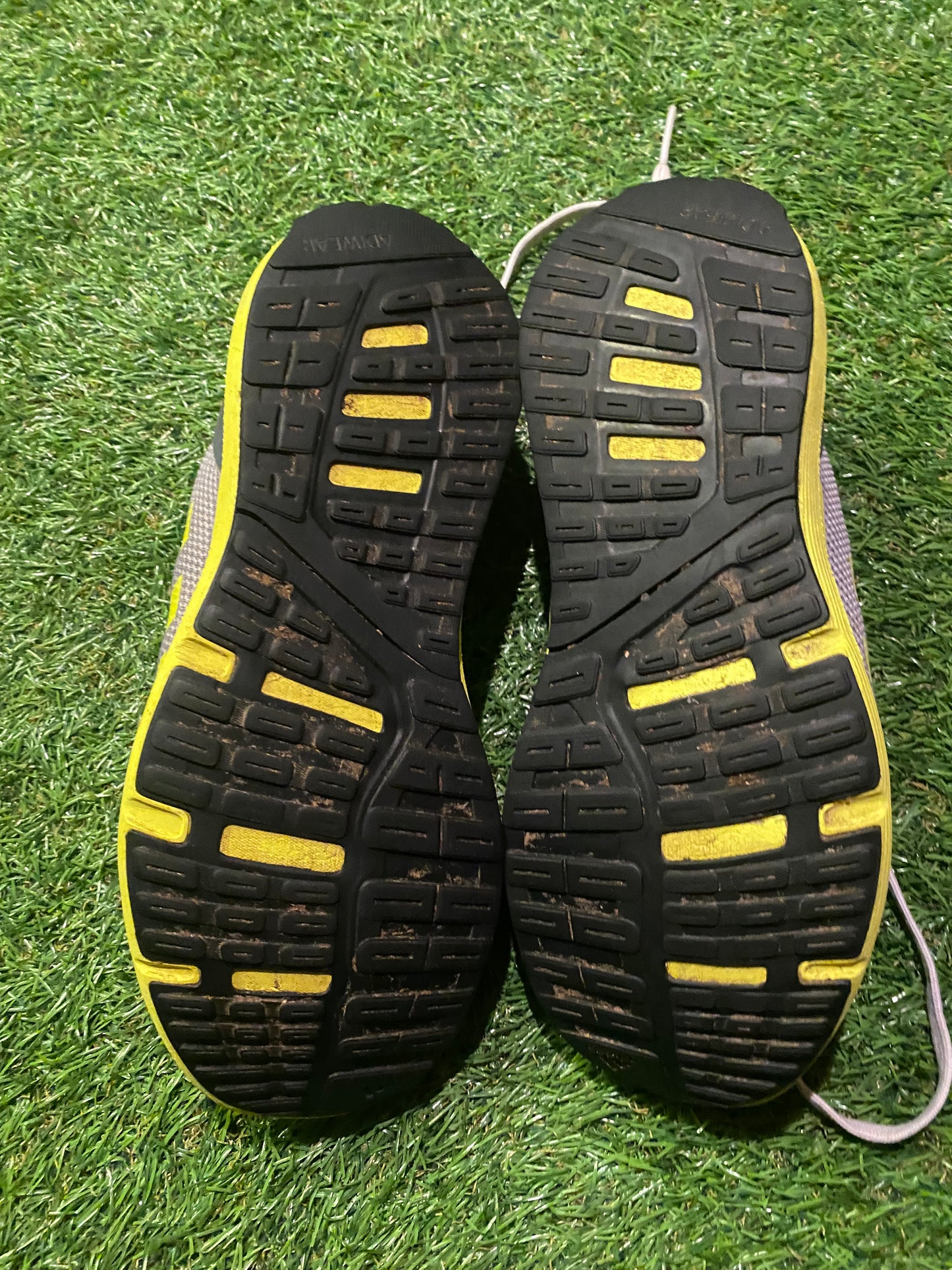 Adidas Made Grey / Yellow Trainers Adult Size UK 7.5 EU Size 41