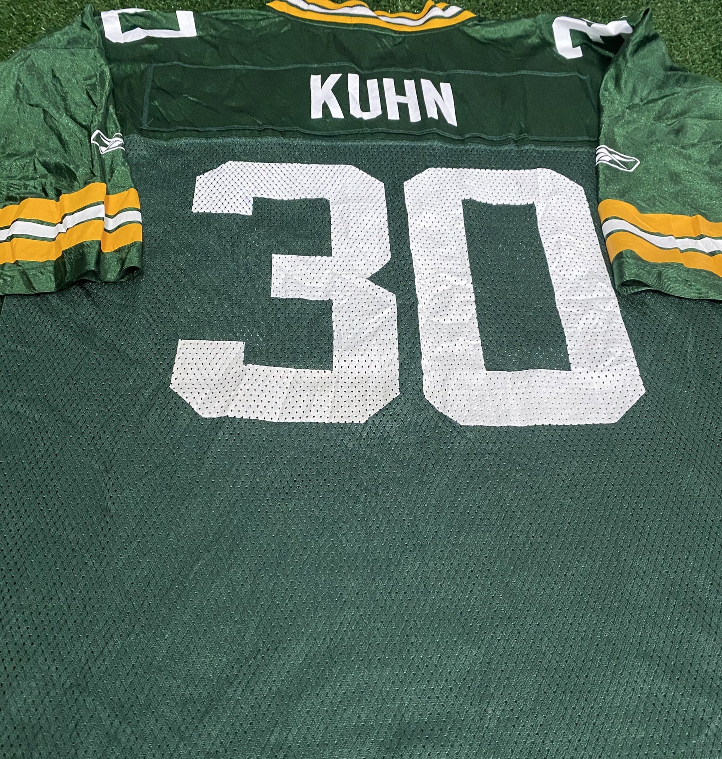Green Bay Packers NFL American Football USA XXL 2XL Mans Kuhn no30 Superbowl On Field Jersey