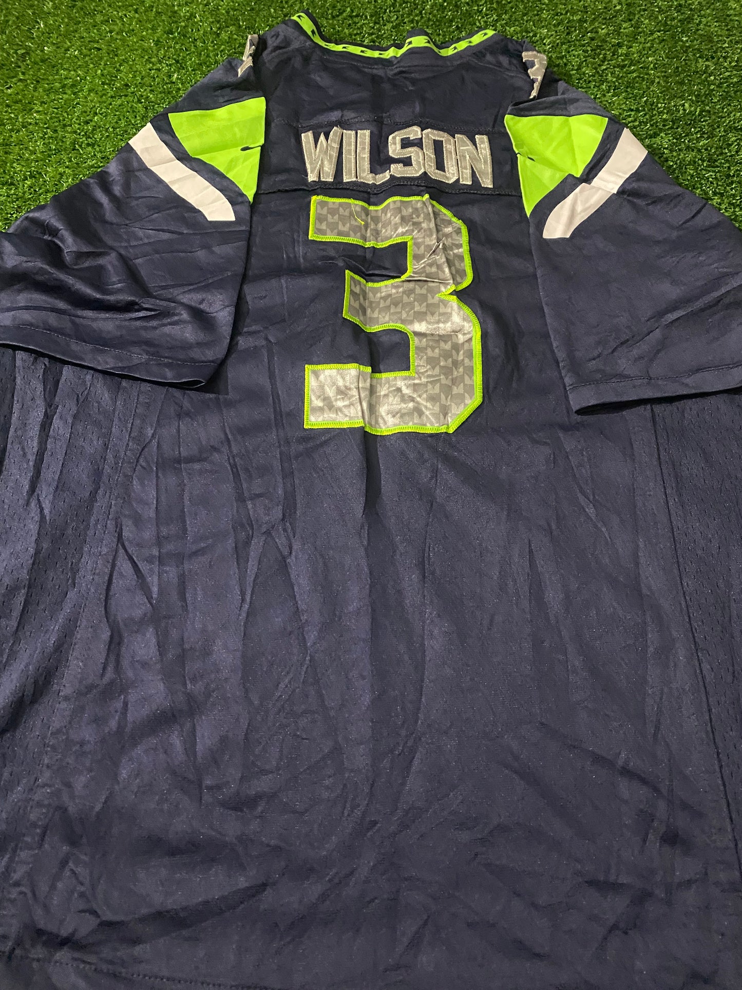Seattle Seahawks USA NFL American Football medium mans Wilson no3 Nike made Jersey