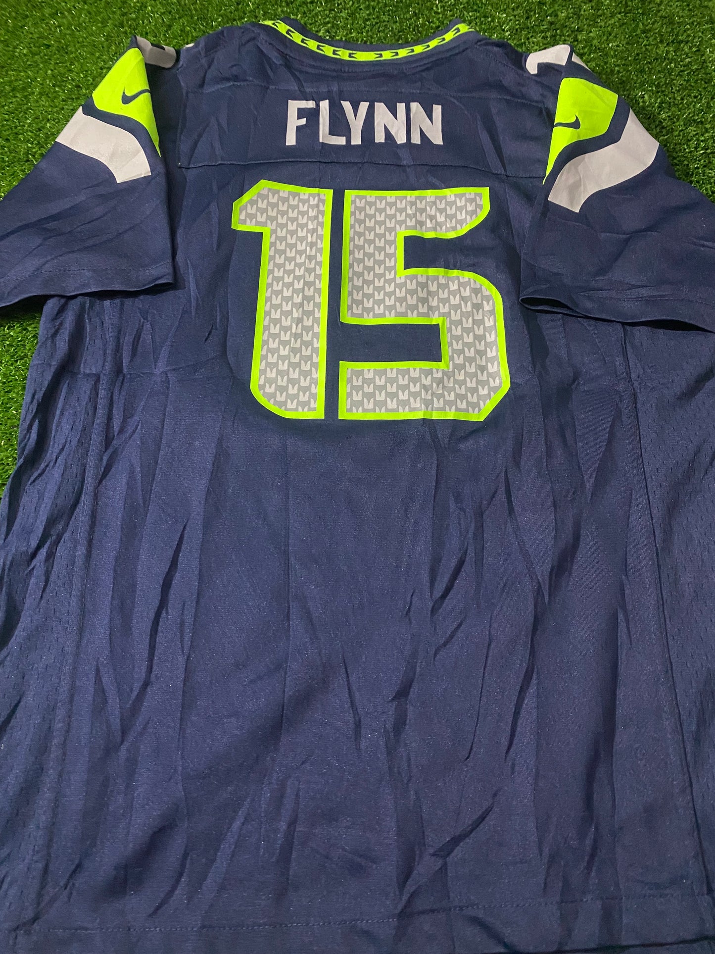 Seattle Seahawks NFL American Football USA XL Youth / Small Mans Flynn no15 Nike Jersey