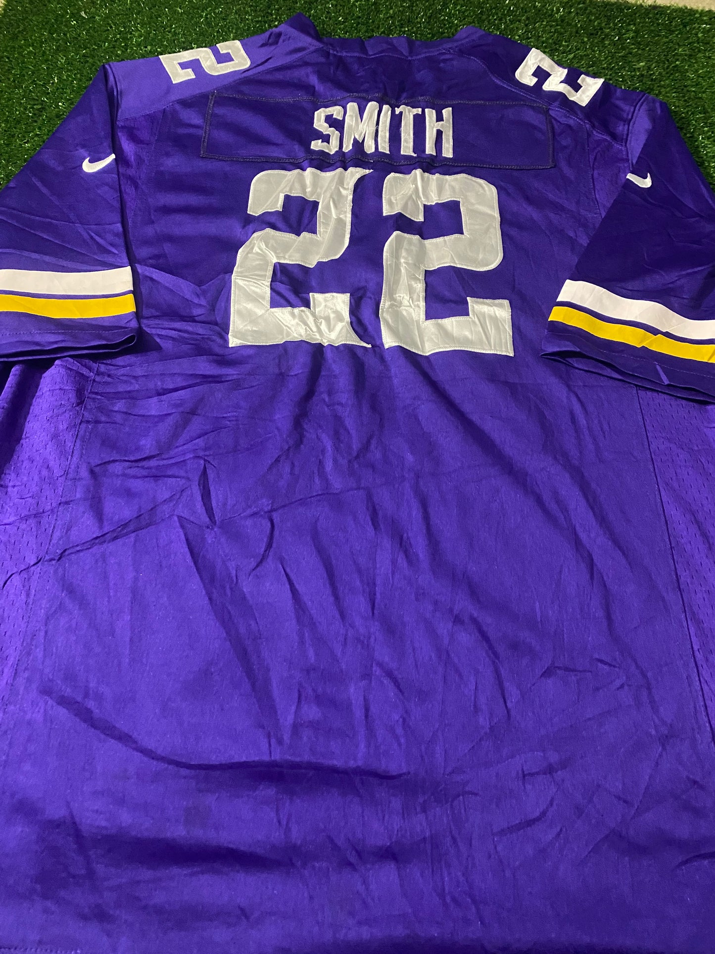 Minnesota Vikings USA NFL American Football Big XXXL 3XL Mans Smith no22 Nike Jersey