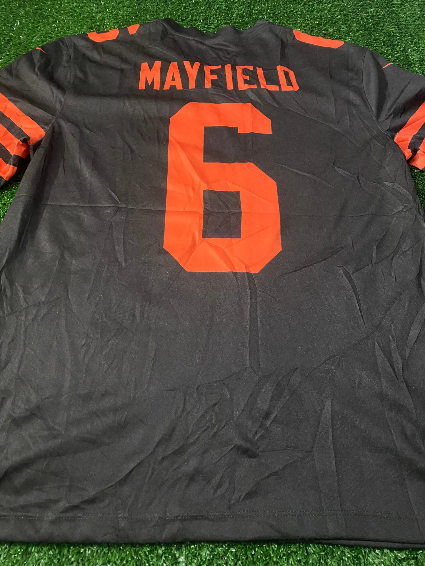 Cleveland Browns USA NFL American Football Large Mans Nike Made Mayfield no6 Jersey