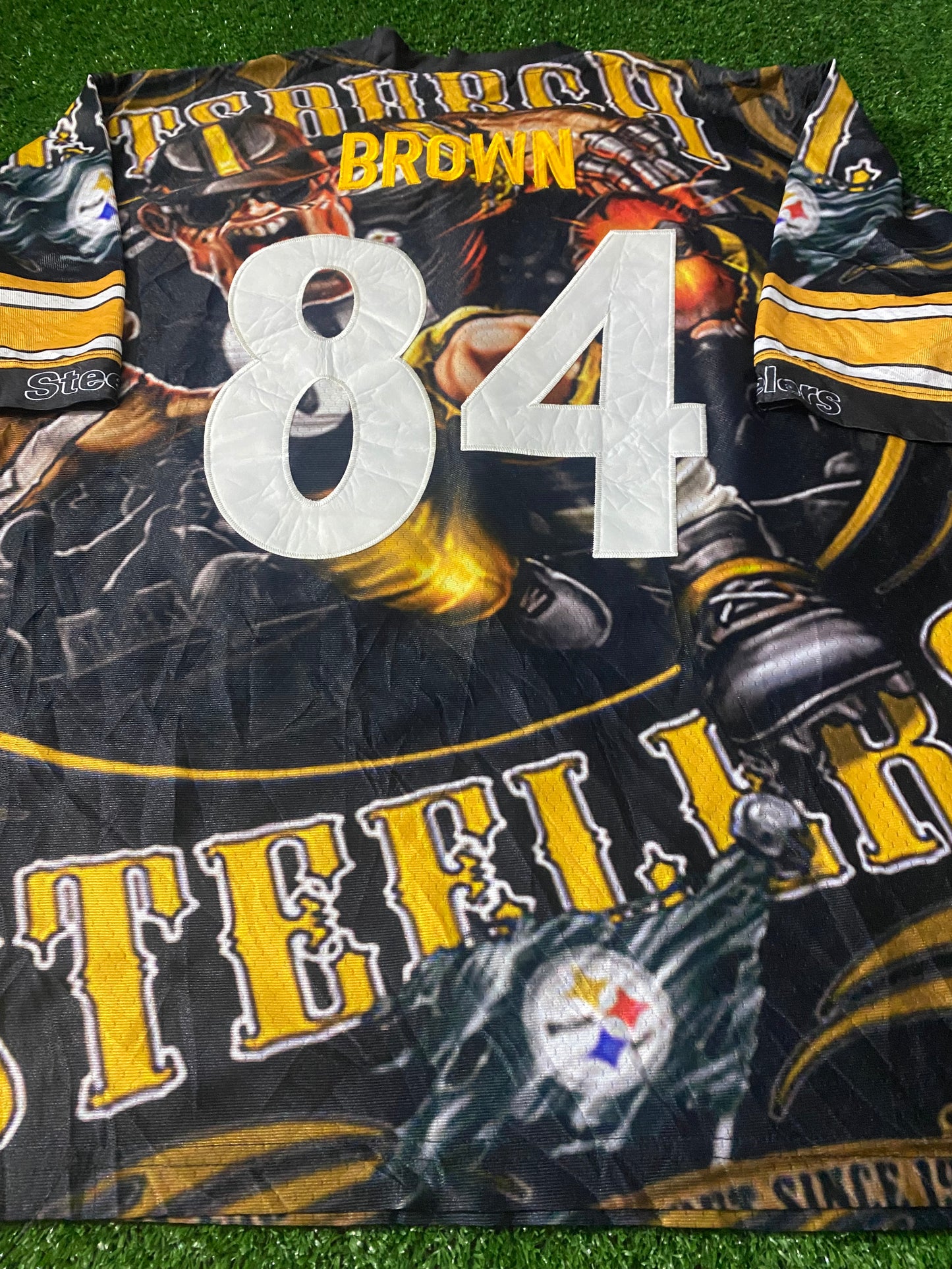 Pittsburgh Steelers NFL USA American Football large Mans Brown no84 Rare Jersey