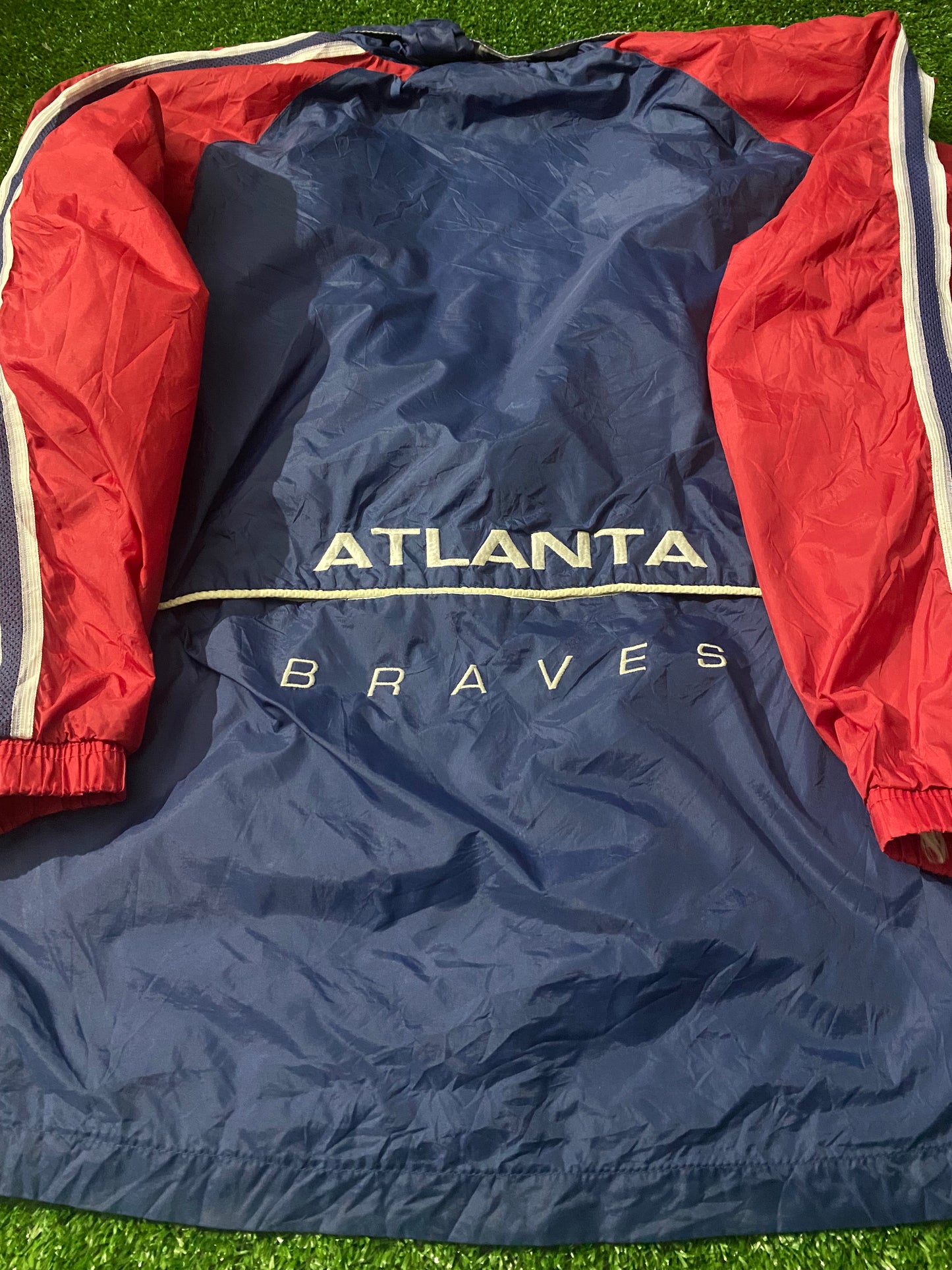 Atlanta Braves MLB Baseball USA XL Extra Large Mans Breathable Lined Vintage Starter Jacket