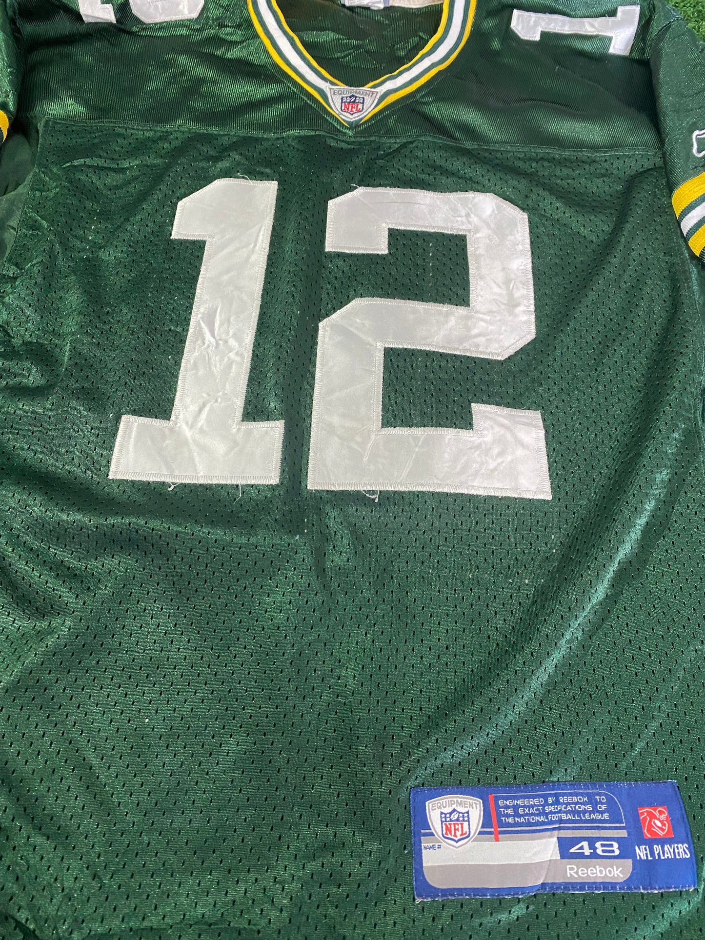 Green Bay Packers NFL American Football USA Medium mans Rodgers no12 Reebok Made Jersey