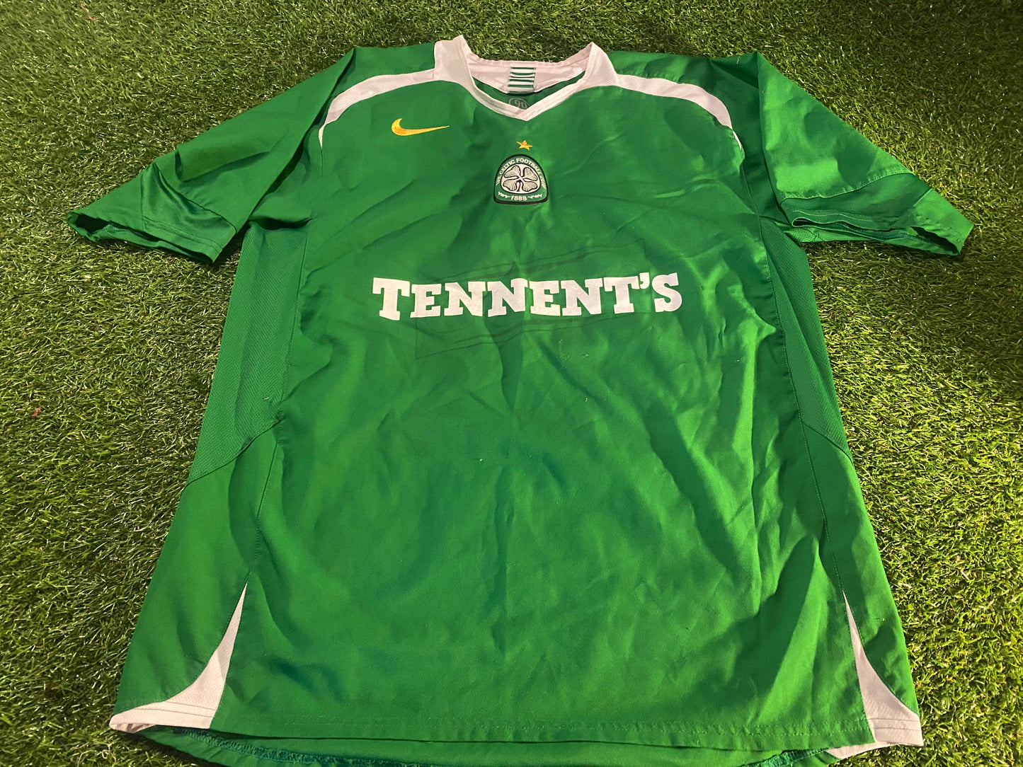 Celtic FC Scotland Scottish Soccer Football large mans 2005 Nike Away Jersey