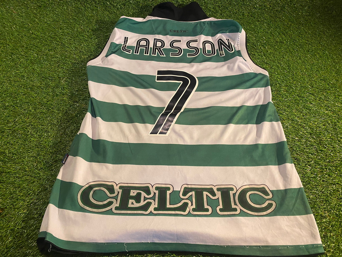 Celtic FC Tennents Scotland Soccer Football Medium mans Larsson no7 Summer Top