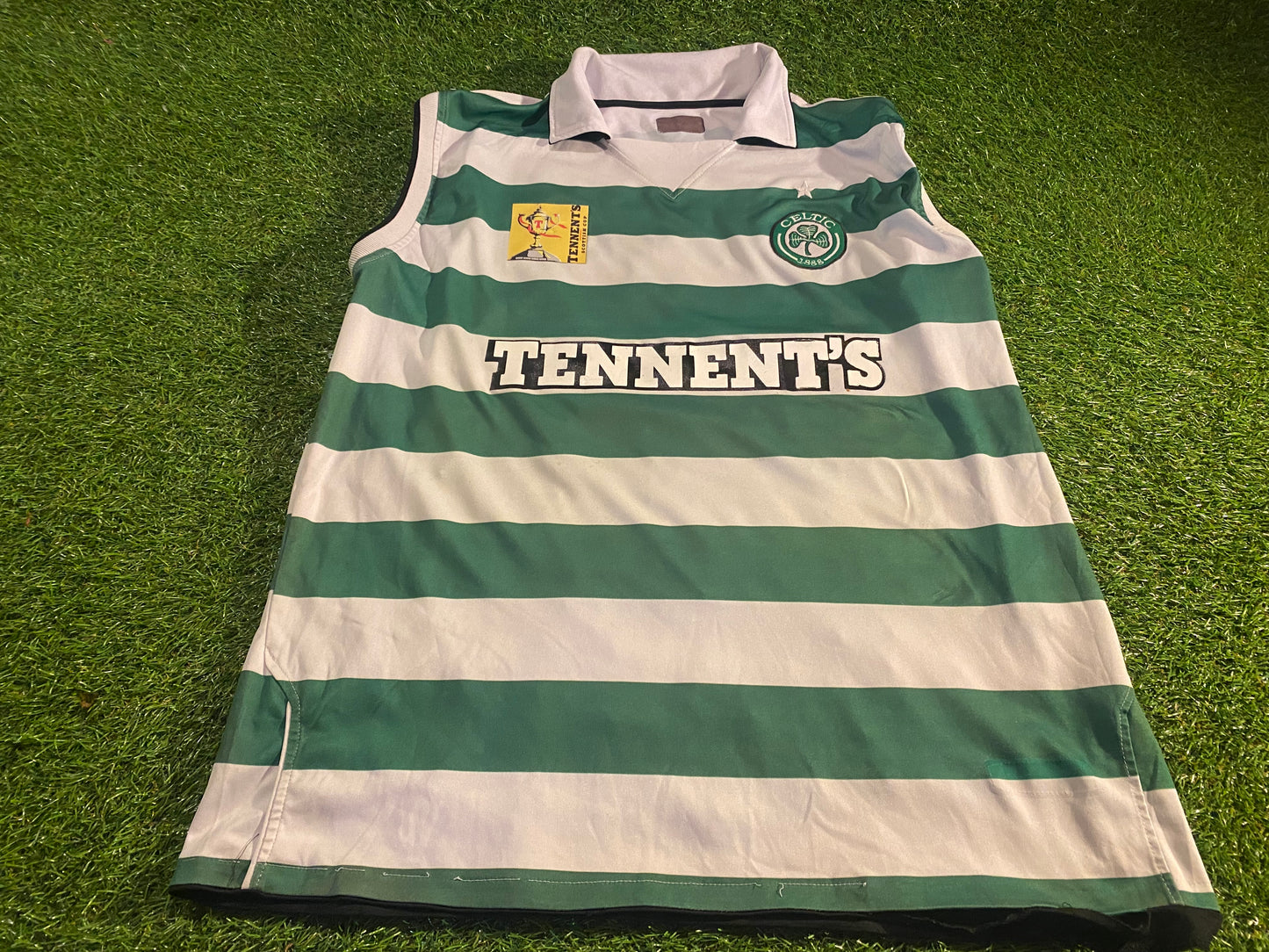 Celtic FC Tennents Scotland Soccer Football Medium mans Larsson no7 Summer Top