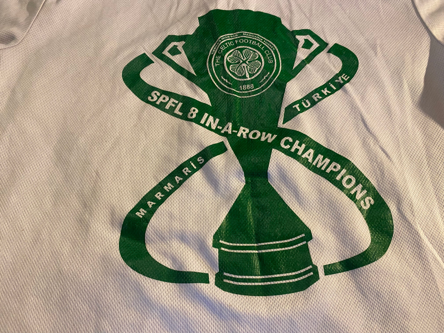 Celtic Tierna's Irish Bar Turkey Soccer Football Small Mans 8 In A Row Jersey