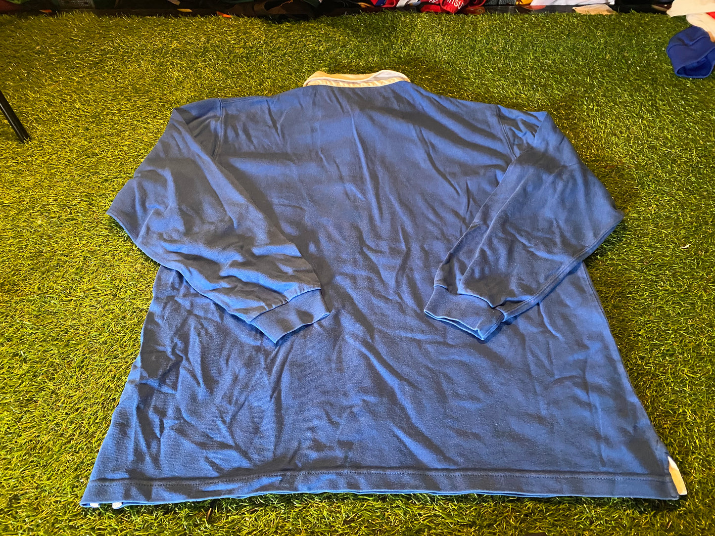 Large Mans Vintage Heavy Cotton Traders Made Rugby Union Style Jersey