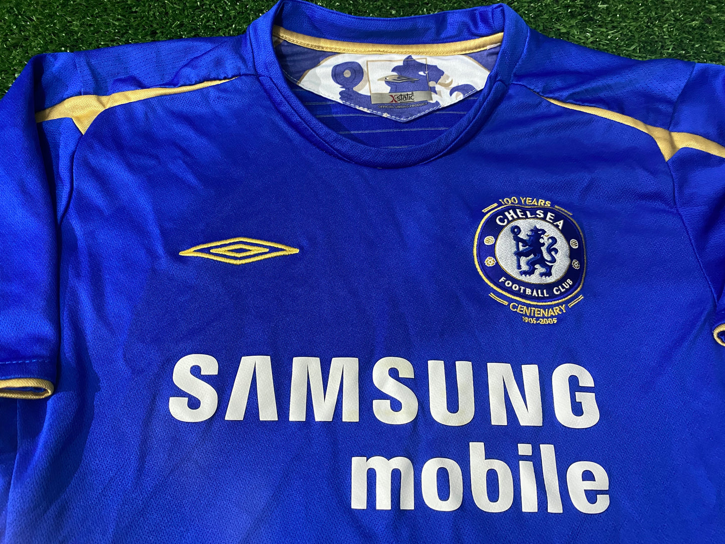 Chelsea England Soccer Football Large Boys 10-12 Year Old Rare Centenary Top & Shorts Set