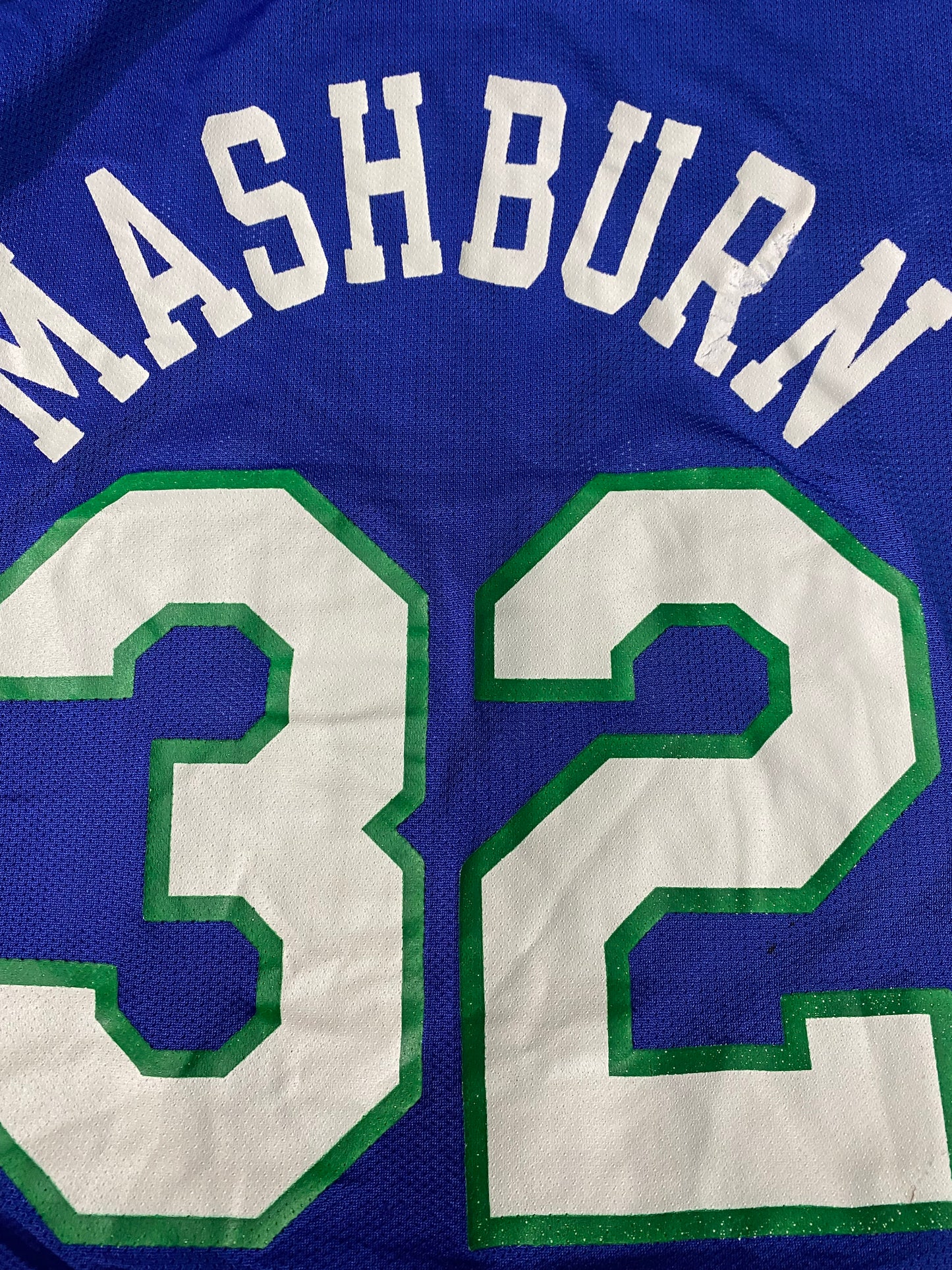 Dallas Mavericks USA NBA Basketball Large Mans Vintage Champion Mashburn no32 Jersey