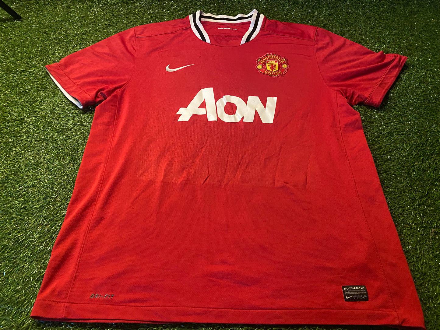 Manchester United England Football XL Extra Large Mans no19 League Titles Nike Home Top