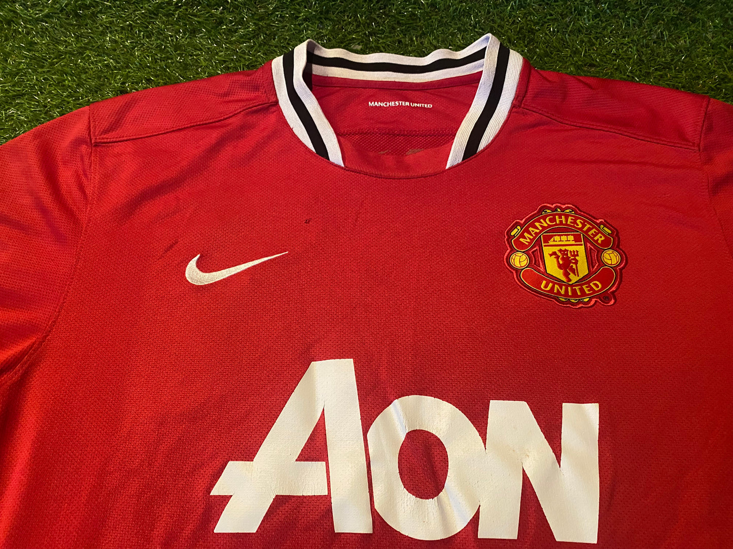 Manchester United England Football XL Extra Large Mans no19 League Titles Nike Home Top