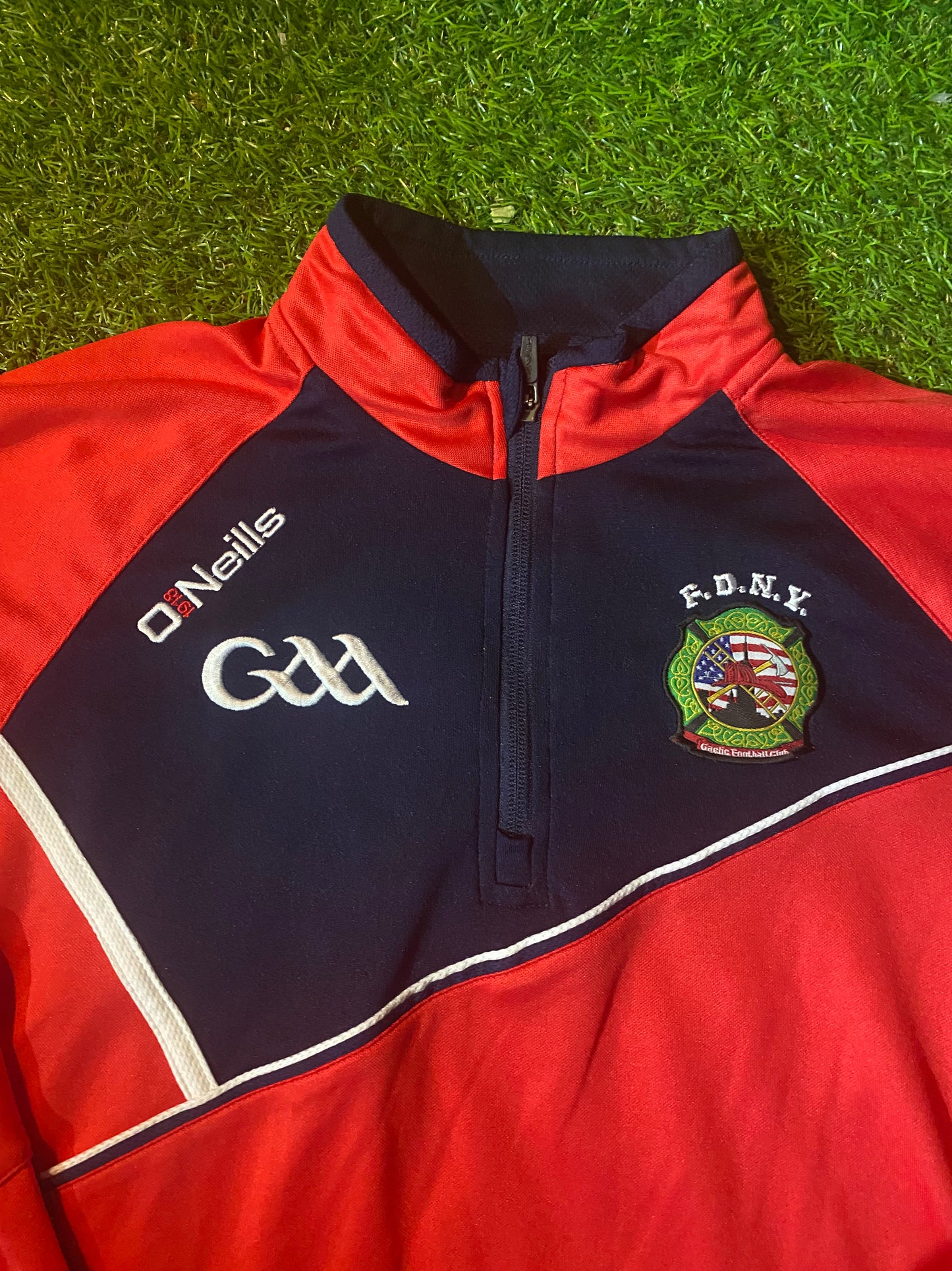 FDNY Fire Dept New York USA GAA Gaelic Football Medium mans Training Top / Jacket