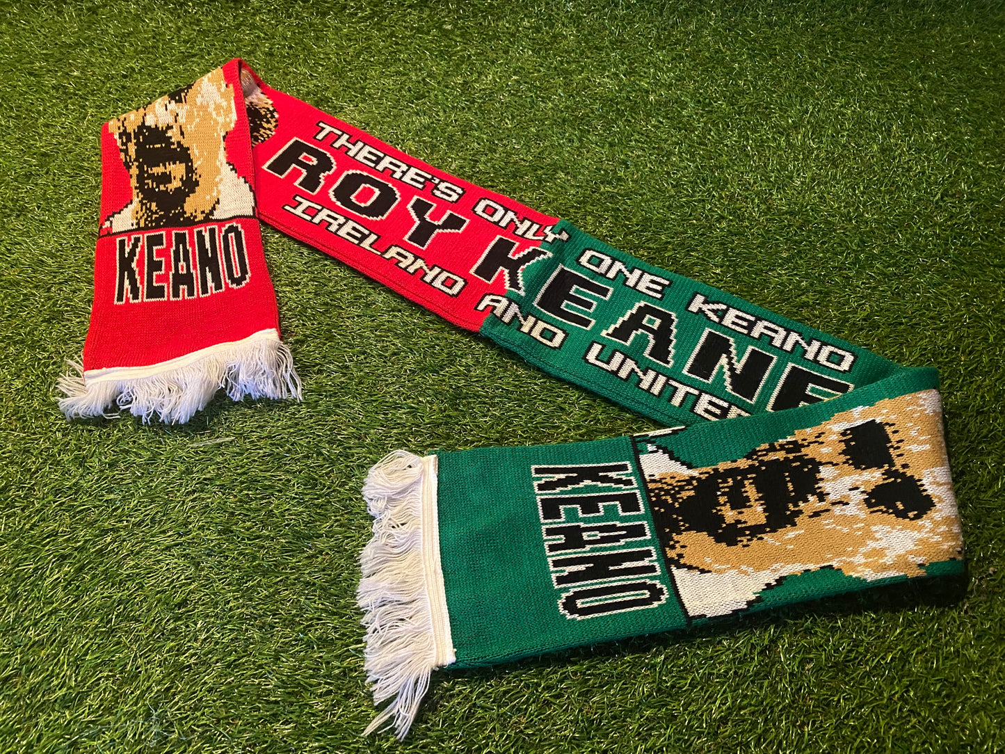 Manchester United Roy Keane Ireland Football Soccer Full Size Vintage Adult Scarf Scarves