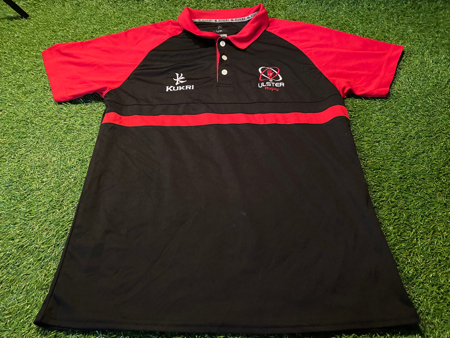 Ulster Northern Ireland Rugby Union Medium Mans Kukri Made Lighter Polo Jersey
