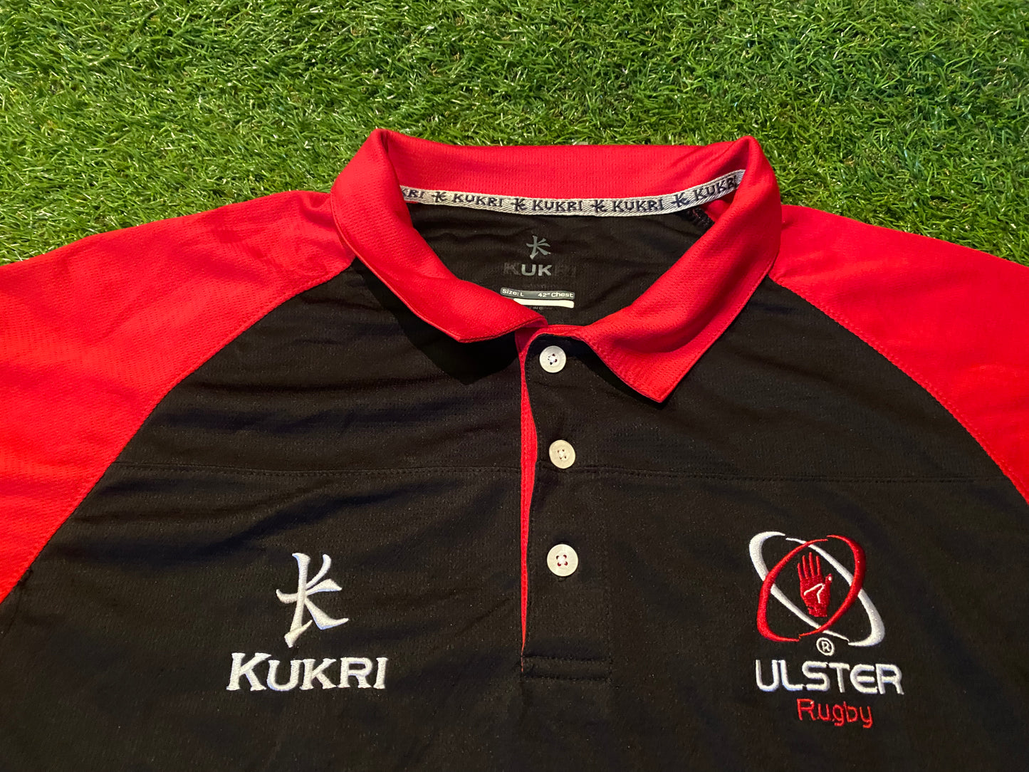 Ulster Northern Ireland Rugby Union Medium Mans Kukri Made Lighter Polo Jersey