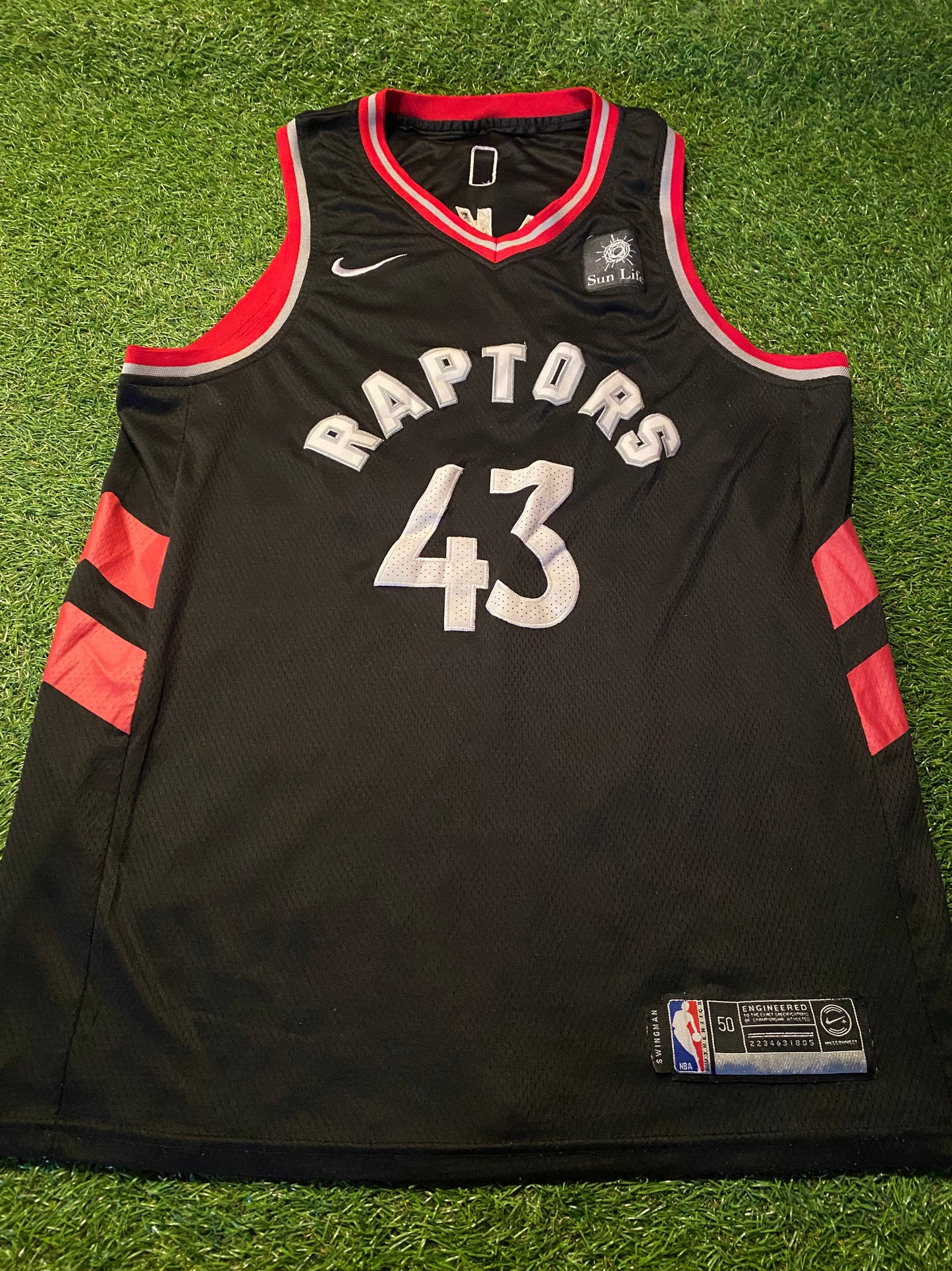 Toronto Raptors NBA Basketball USA Canada Large Mans Nike Swingman Siakam 43 Jersey