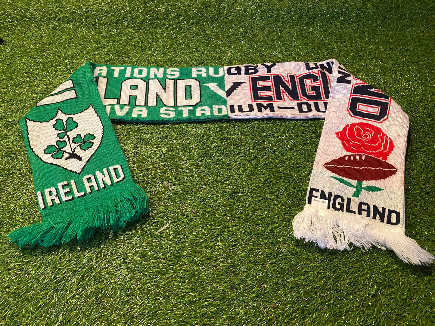 Ireland v England Irish Eire Aviva Stadium Rugby Union Football Adult Size Scarf Scarves