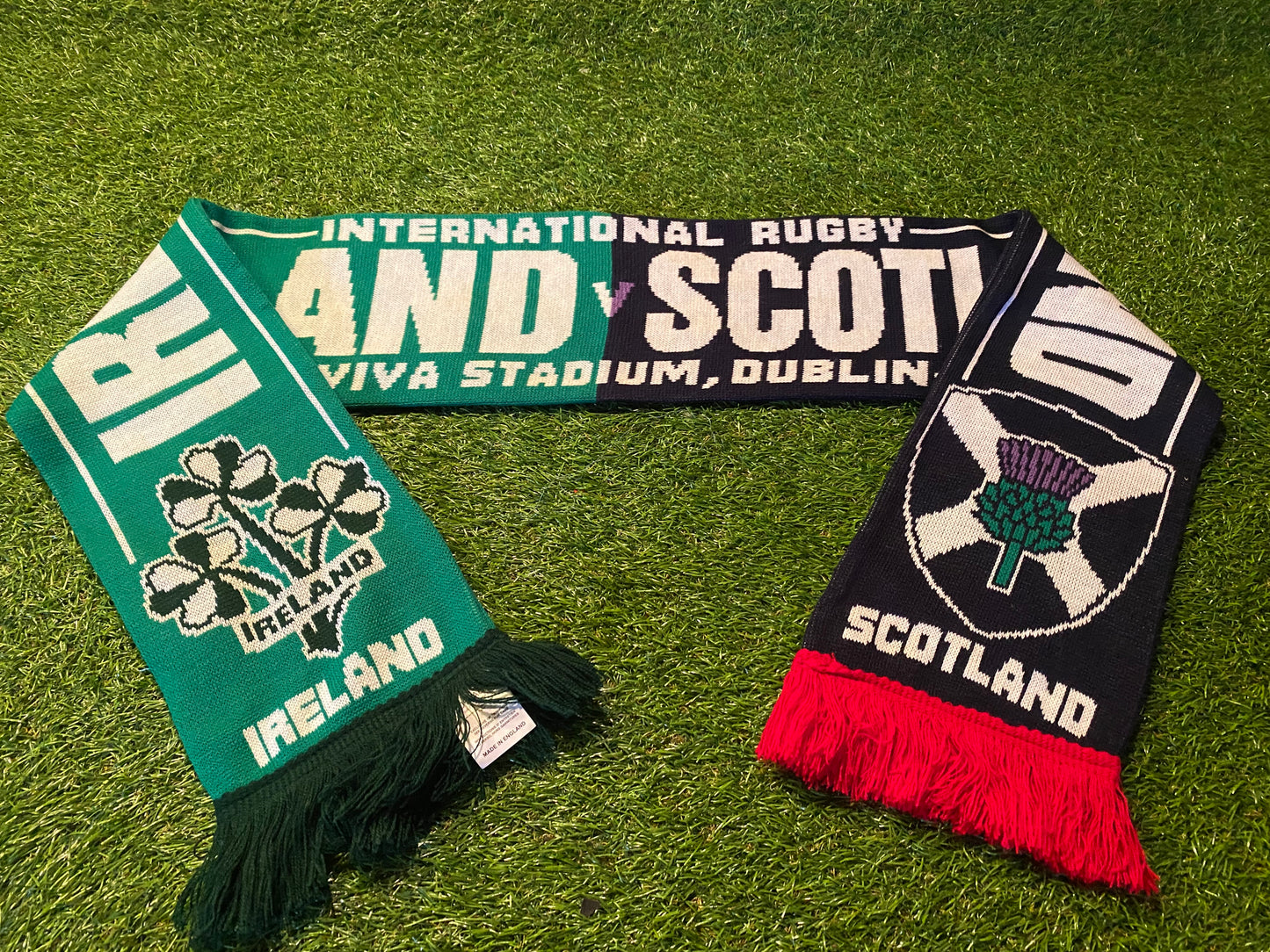 Ireland v Scotland Irish Eire Aviva Stadium Rugby Union Football Adult Size Scarf Scarves
