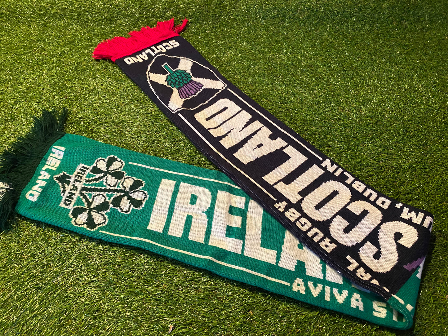 Ireland v Scotland Irish Eire Aviva Stadium Rugby Union Football Adult Size Scarf Scarves