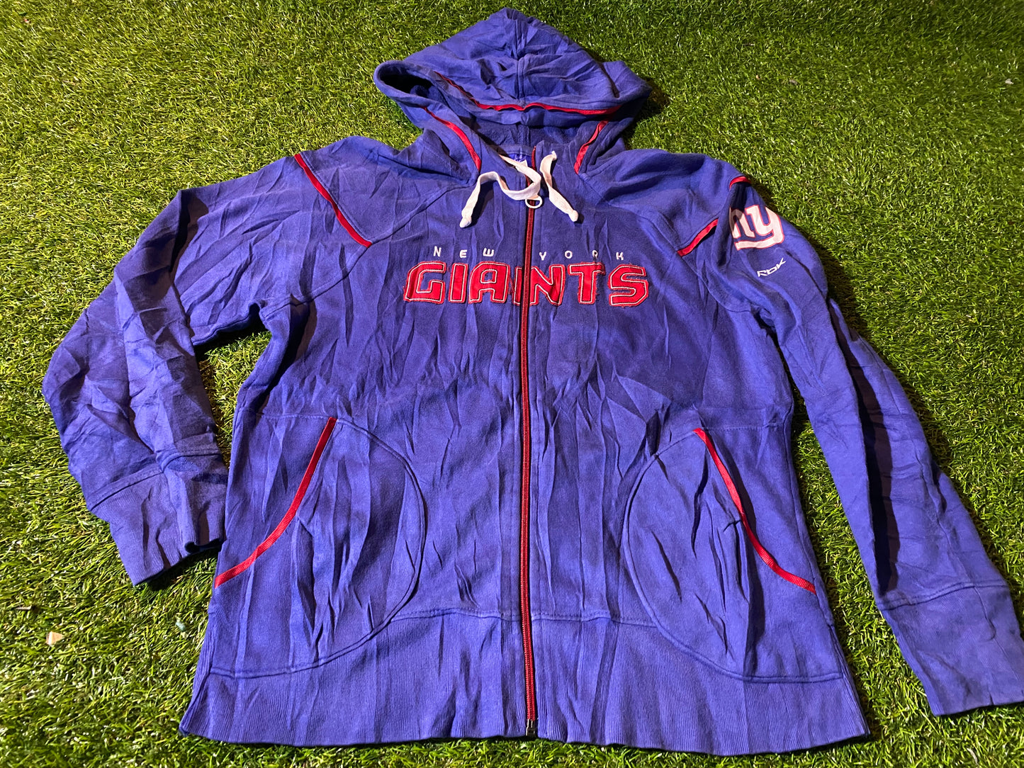 NY New York Giants NFL American Football USA Medium Mans Zip Up Hoody / Hooded Top