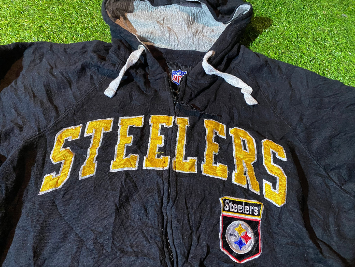 Pittsburgh Steelers USA NFL American Football Medium Mans Heavy Zip Up Hoody / Hooded Top