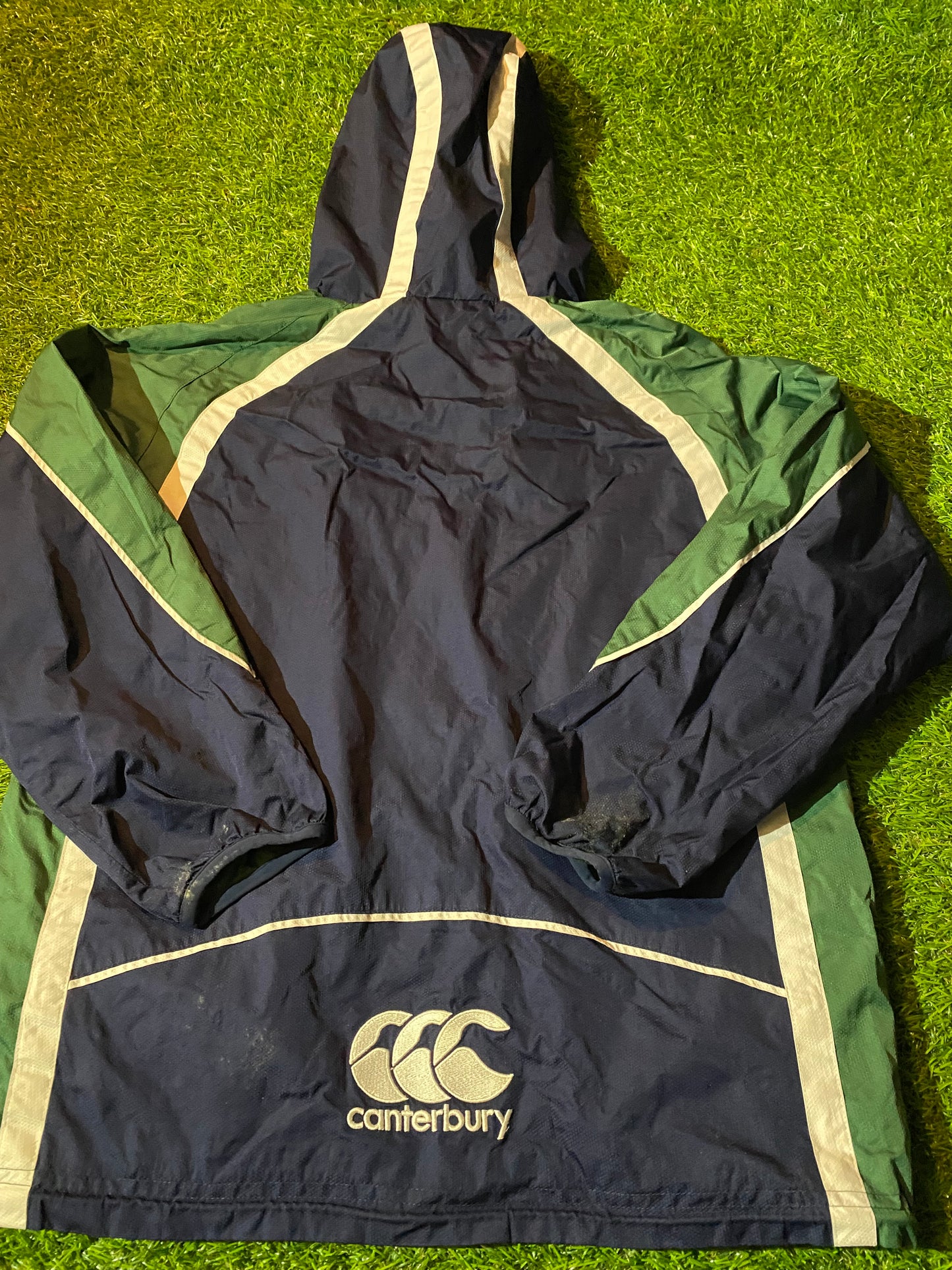 IRFU Irish Eire Ireland Rugby Union Large Boys 10-12 Year Old CCC Made Breathable Lined Jacket