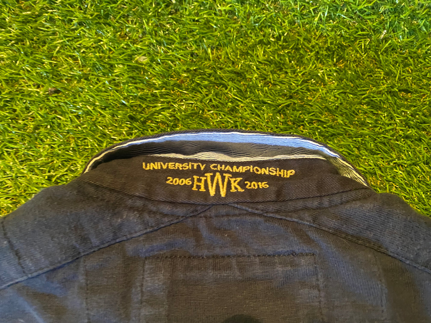 Howick University Fine Rugby Union Football Medium Mans L/S Heavy Polo Type Jersey