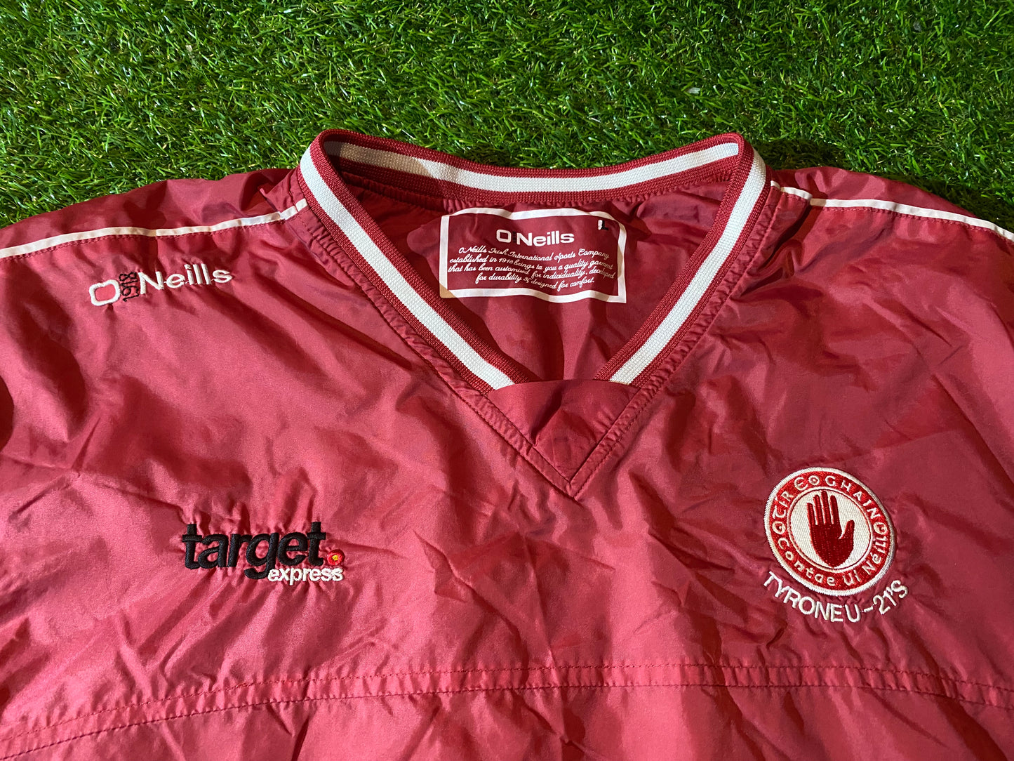 Co Tyrone Eire Irish Ireland GAA Gaelic Hurling Football Large Mans Weatherproof Training Top