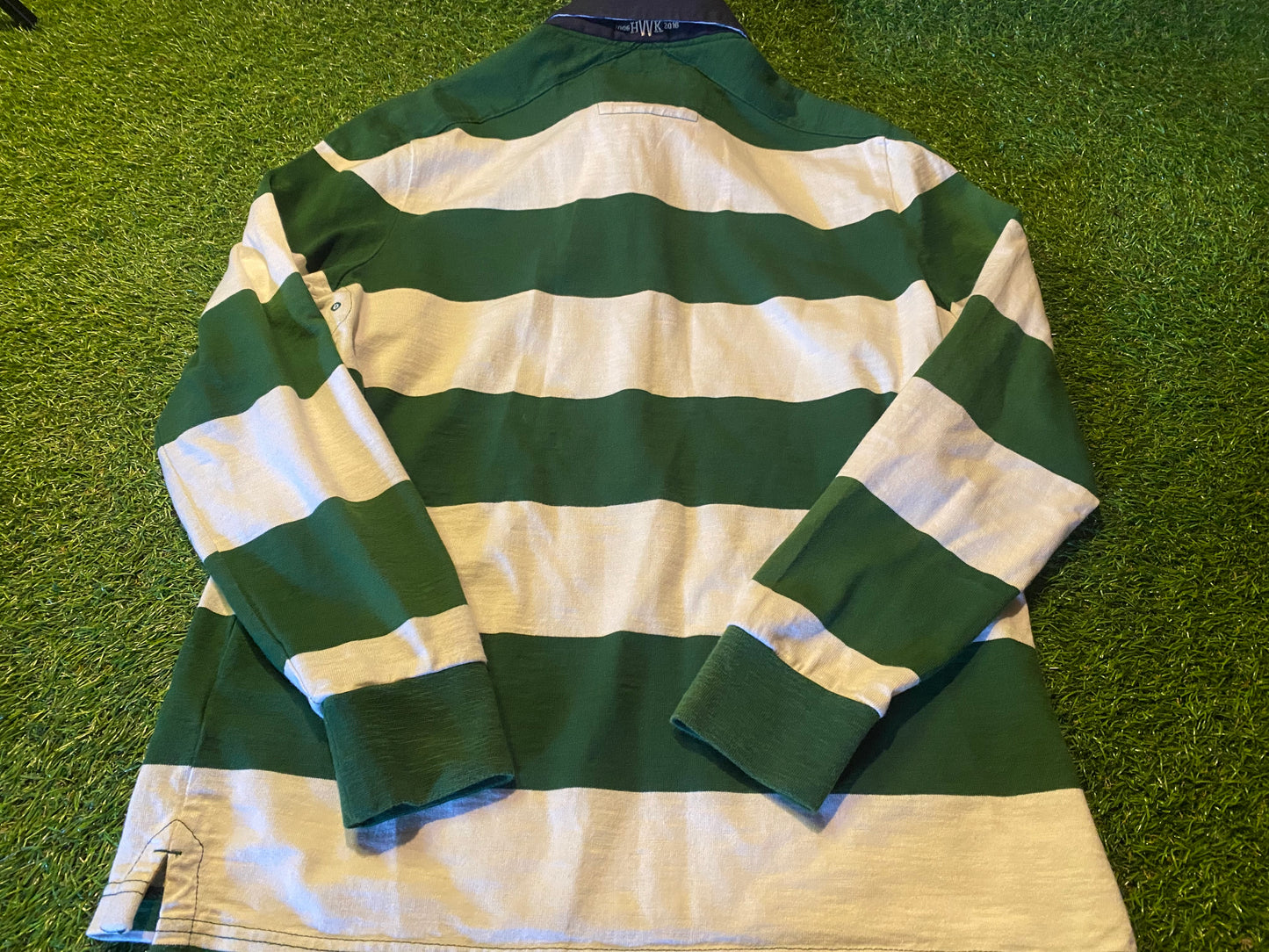 Howick University Fine Rugby Union Football Medium Mans L/S Heavy Polo Type Jersey