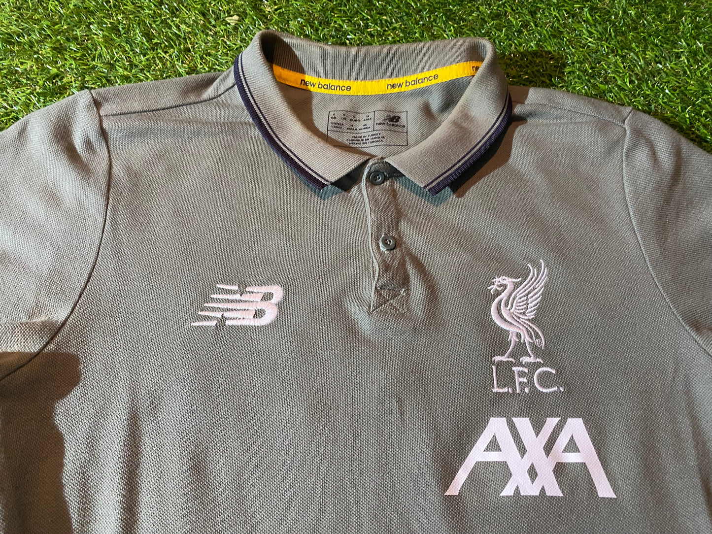 Liverpool FC England Football Small Mans New Balance Made Polo Shirt / Jersey